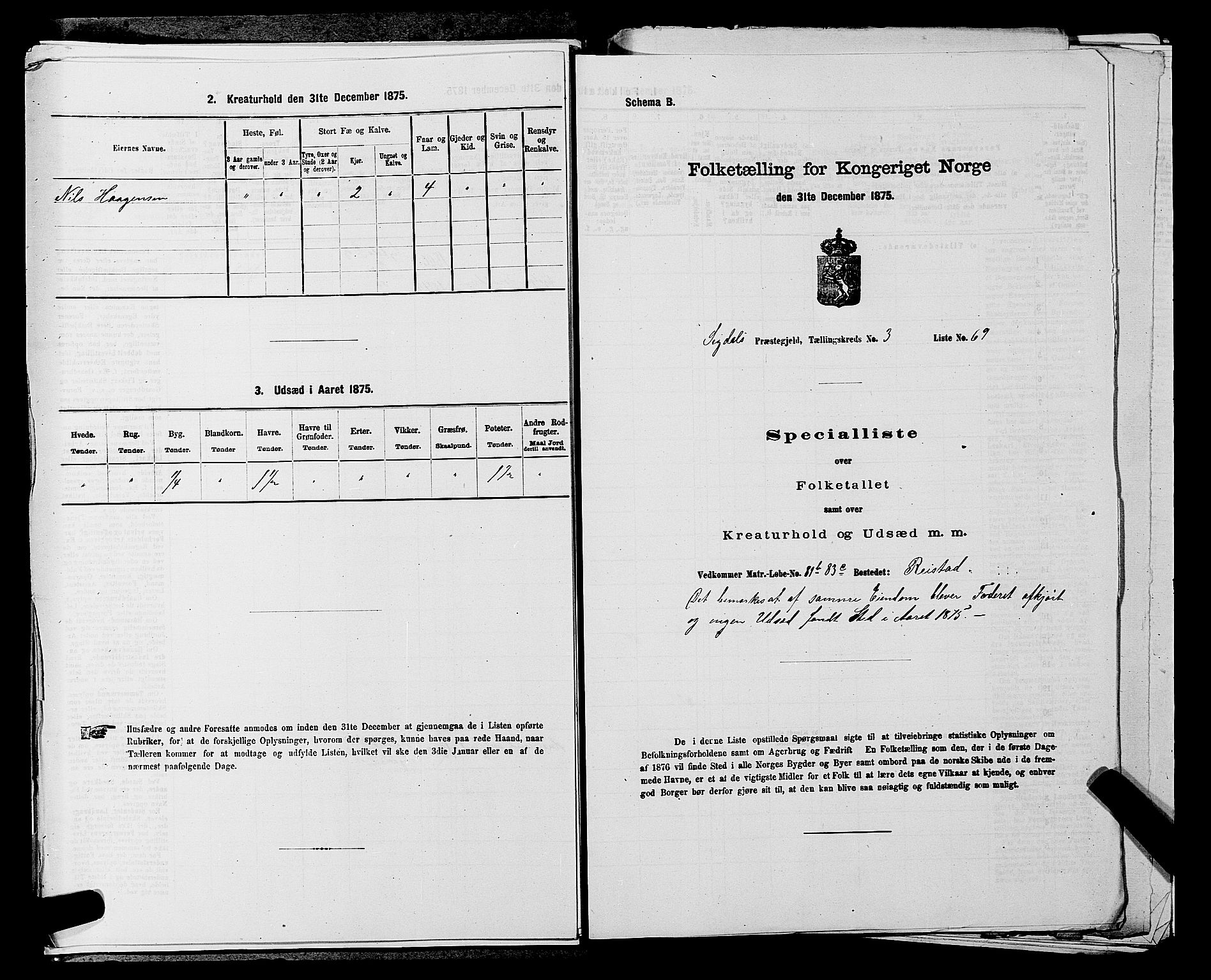 SAKO, 1875 census for 0621P Sigdal, 1875, p. 562