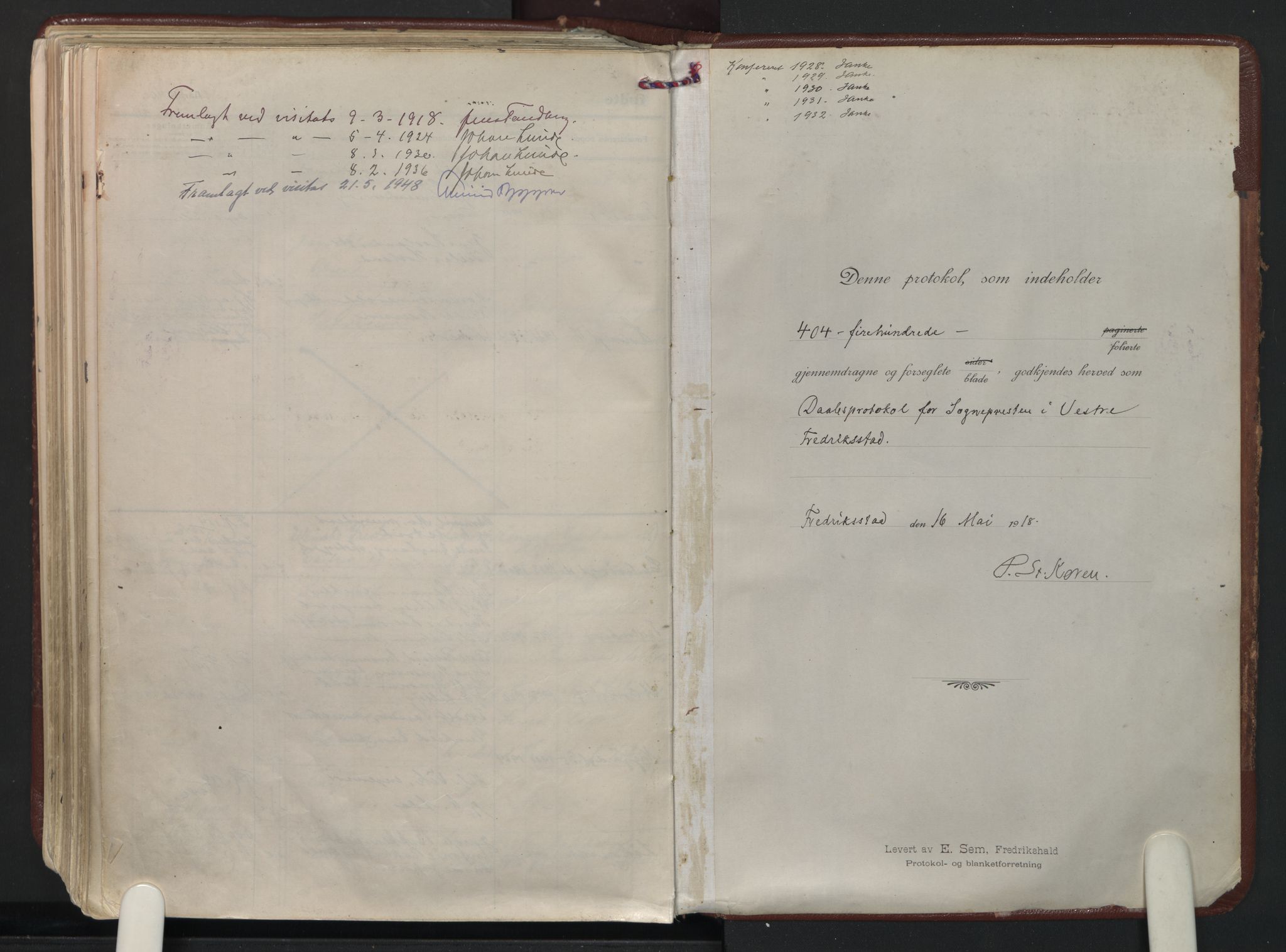 Fredrikstad domkirkes prestekontor Kirkebøker, SAO/A-10906/F/Fa/L0010: Parish register (official) no. I 10, 1914-1946