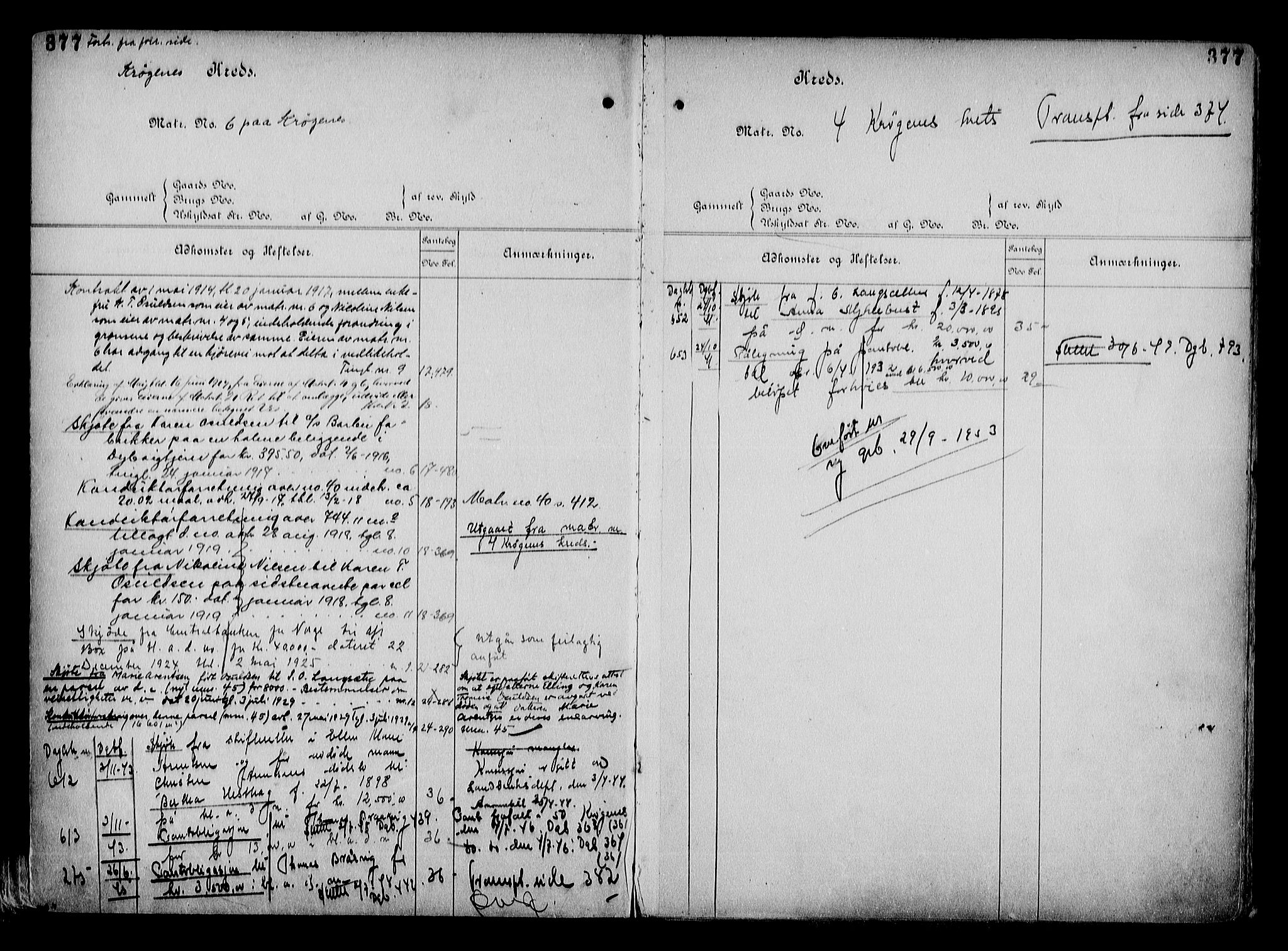 Arendal byfogd, AV/SAK-1222-0001/G/Ga/L0015: Mortgage register no. 13, 1860-1960, p. 377