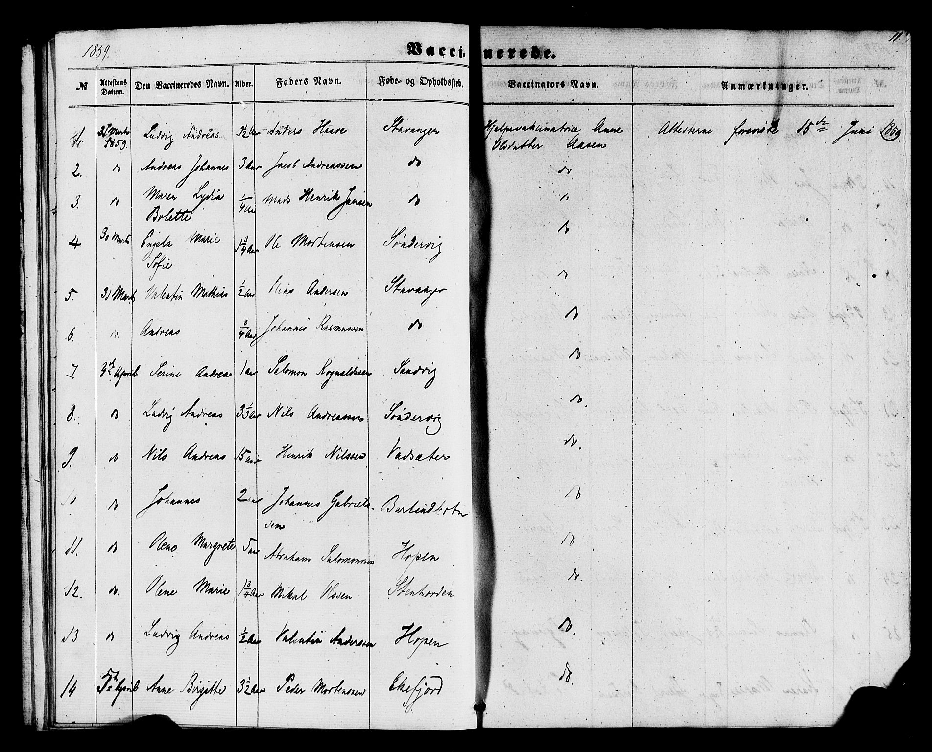 Kinn sokneprestembete, SAB/A-80801/H/Haa/Haaa/L0017: Parish register (official) no. A 17, 1858-1867, p. 11