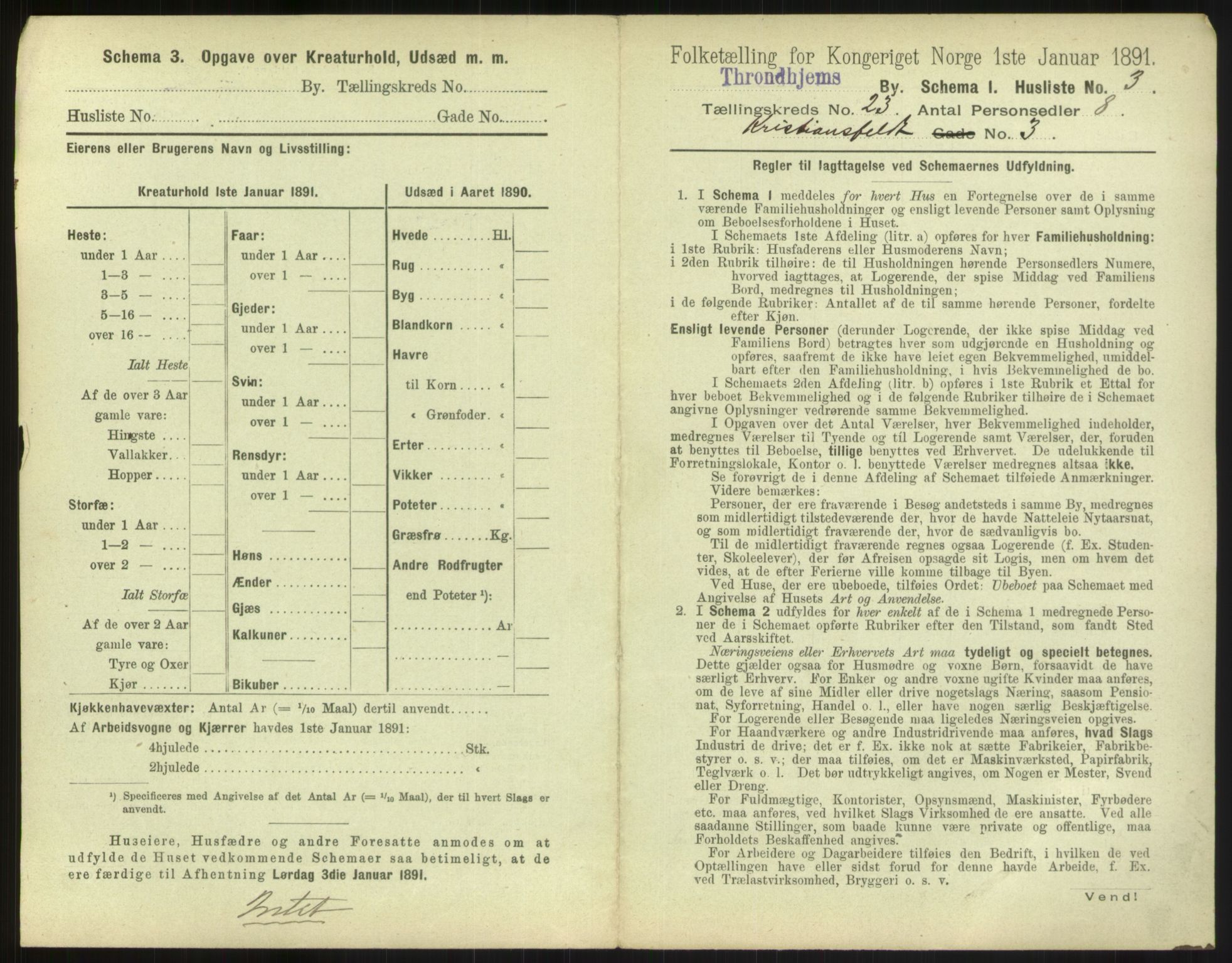 RA, 1891 census for 1601 Trondheim, 1891, p. 1392