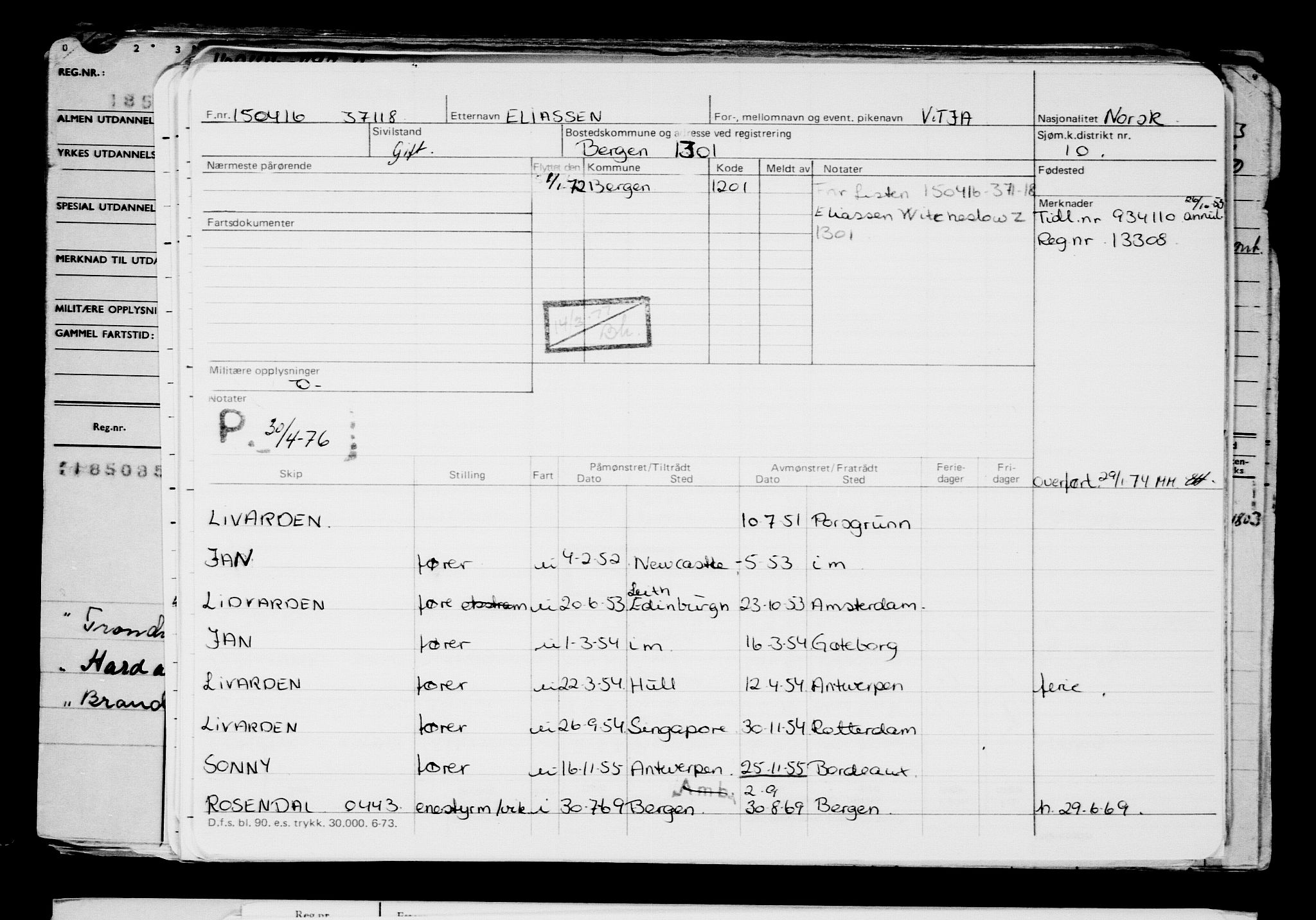 Direktoratet for sjømenn, AV/RA-S-3545/G/Gb/L0138: Hovedkort, 1916, p. 307