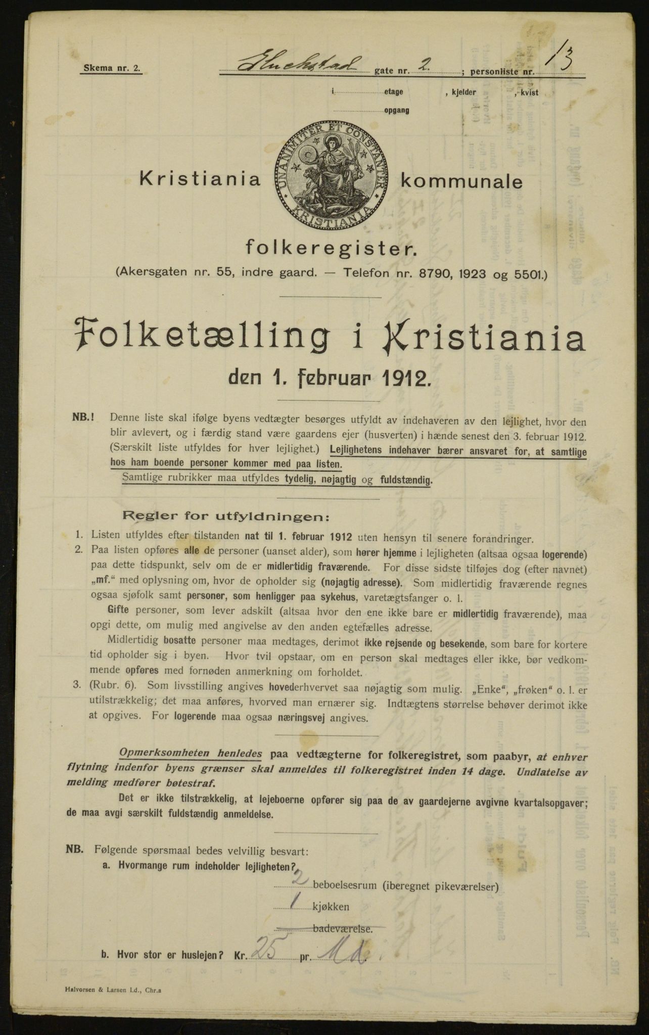 OBA, Municipal Census 1912 for Kristiania, 1912, p. 29196