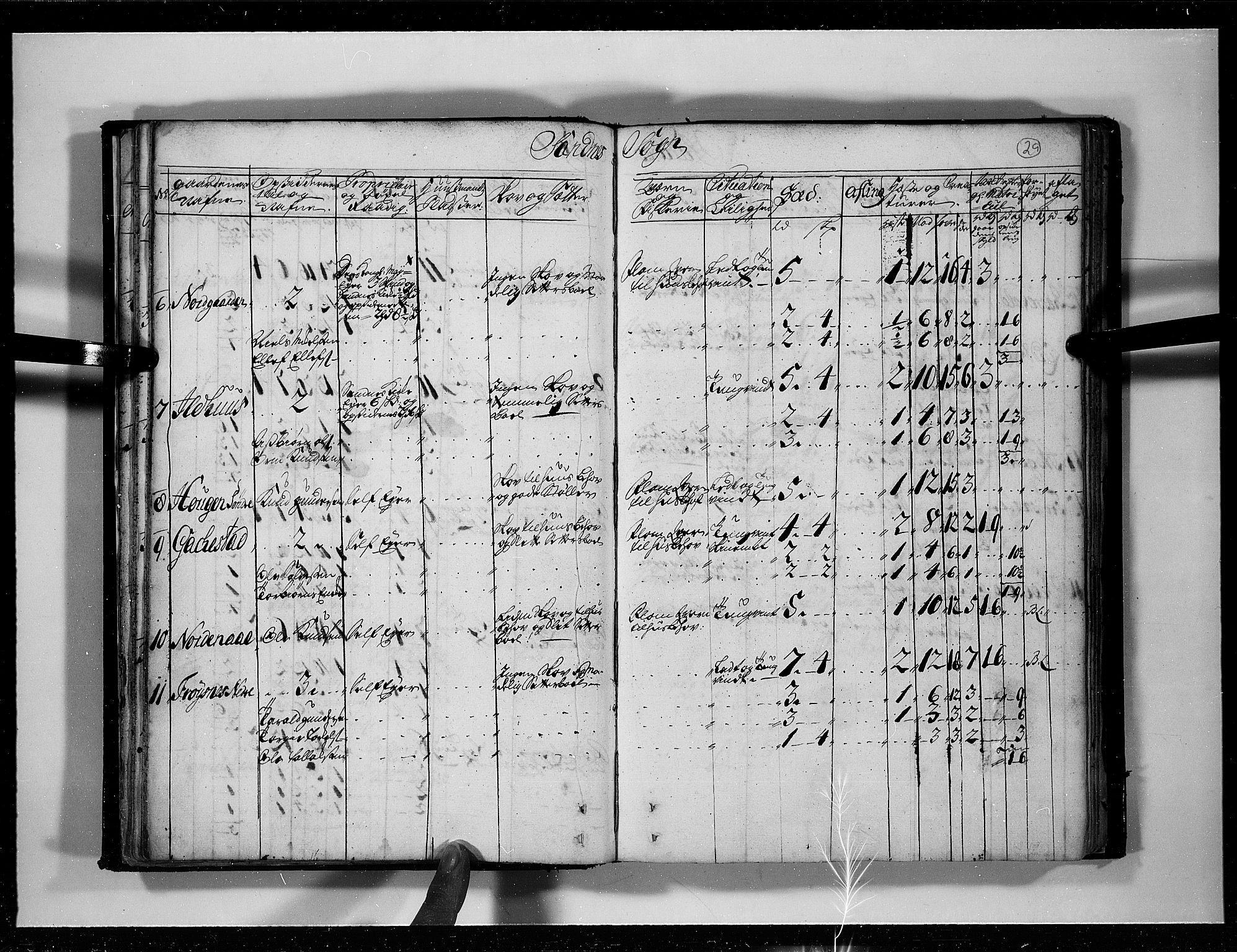 Rentekammeret inntil 1814, Realistisk ordnet avdeling, RA/EA-4070/N/Nb/Nbf/L0125: Råbyggelag eksaminasjonsprotokoll, 1723, p. 28b-29a