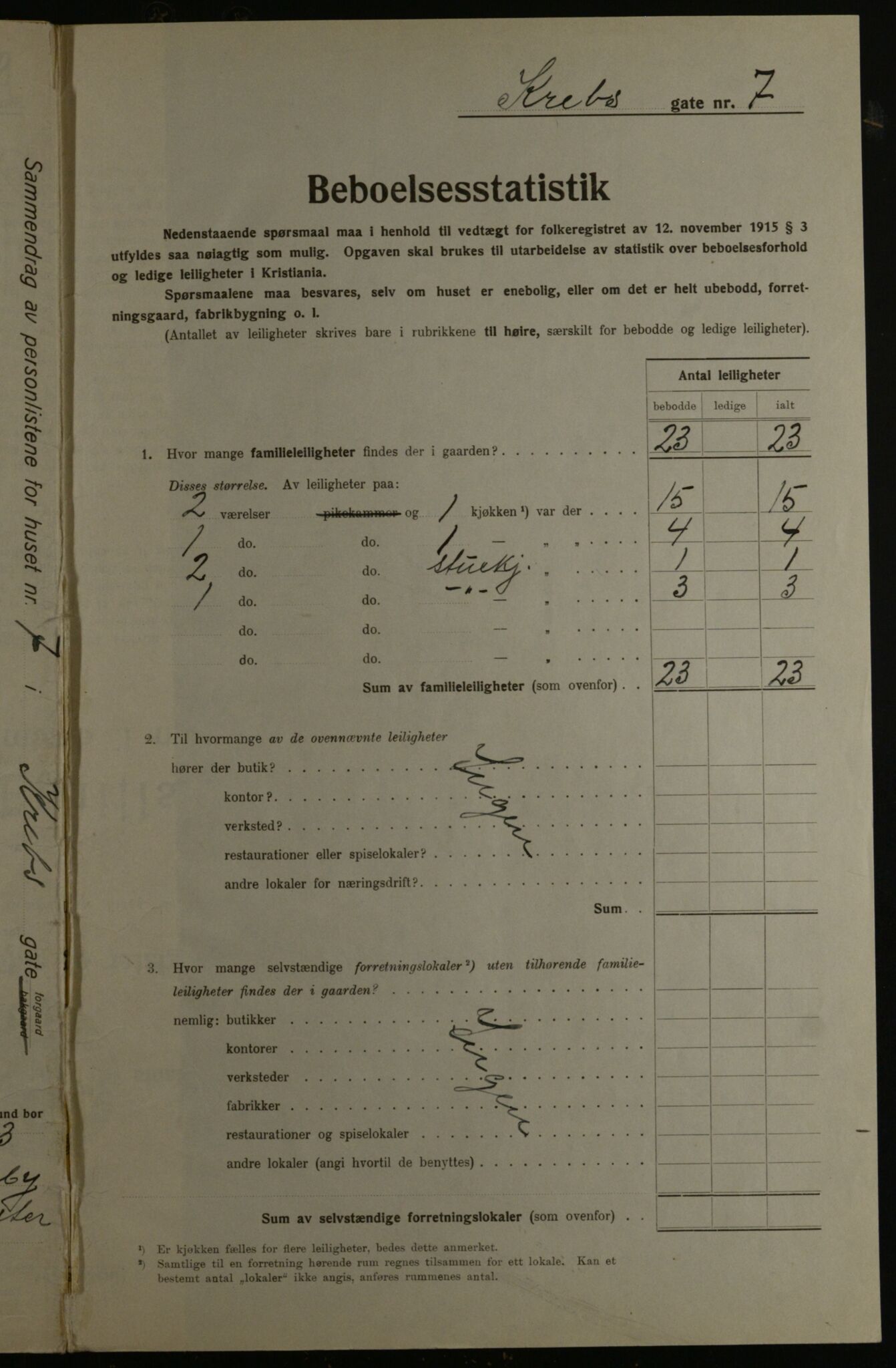 OBA, Municipal Census 1923 for Kristiania, 1923, p. 60330