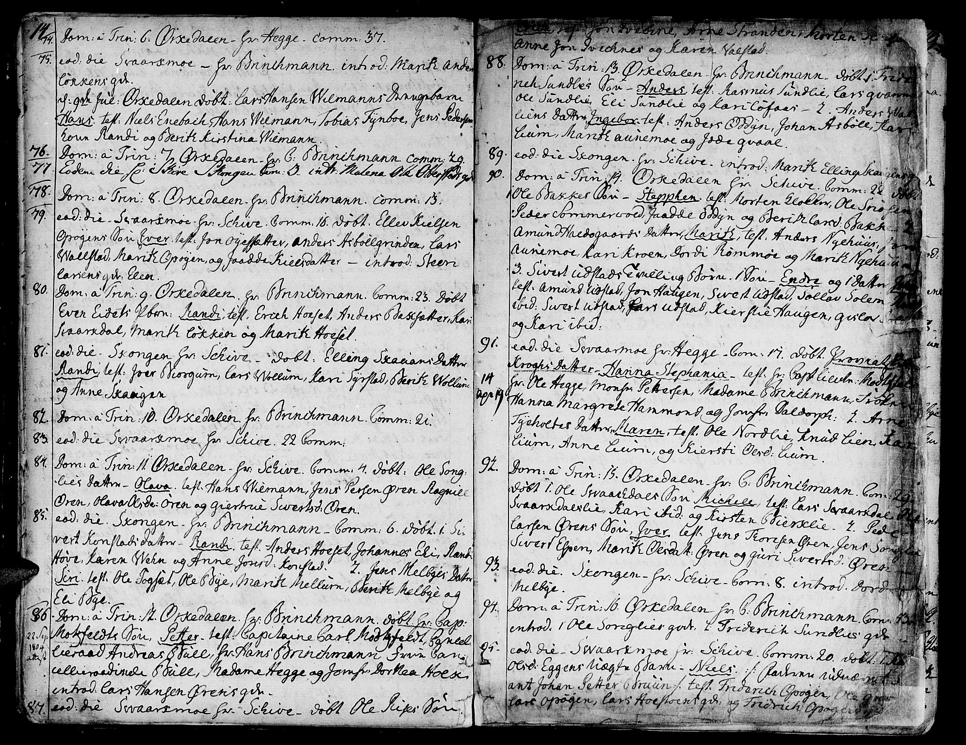 Ministerialprotokoller, klokkerbøker og fødselsregistre - Sør-Trøndelag, SAT/A-1456/668/L0802: Parish register (official) no. 668A02, 1776-1799, p. 14-15