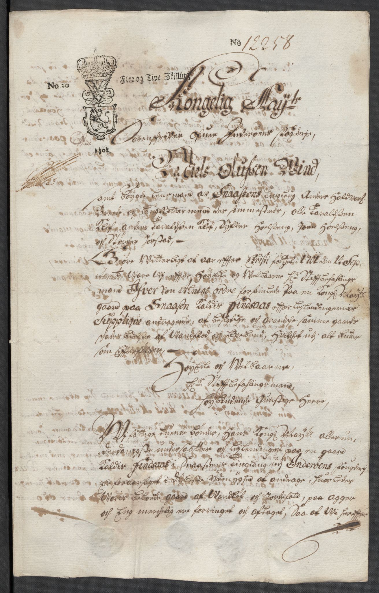 Rentekammeret inntil 1814, Reviderte regnskaper, Fogderegnskap, AV/RA-EA-4092/R63/L4312: Fogderegnskap Inderøy, 1701-1702, p. 136