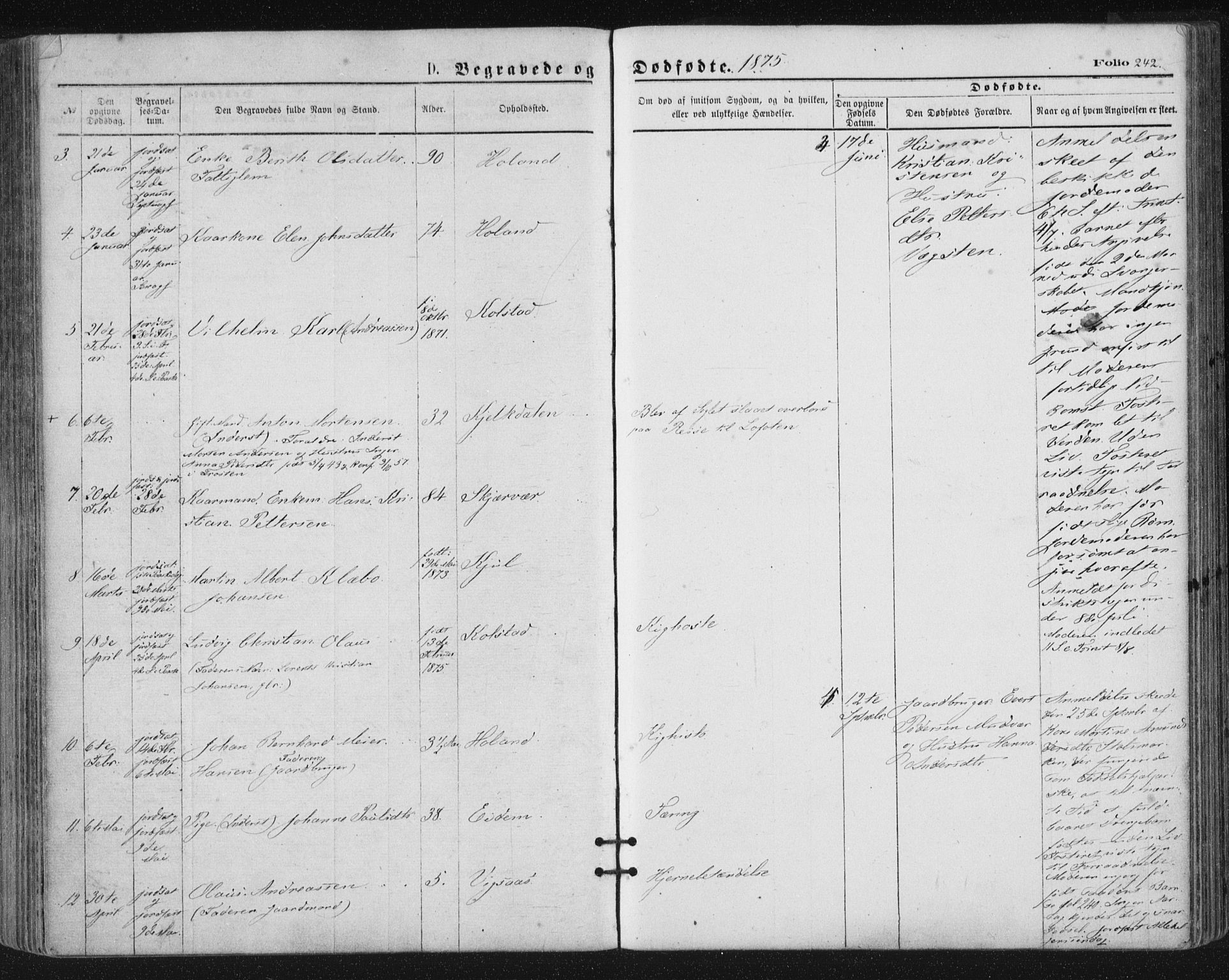Ministerialprotokoller, klokkerbøker og fødselsregistre - Nordland, SAT/A-1459/816/L0241: Parish register (official) no. 816A07, 1870-1885, p. 242