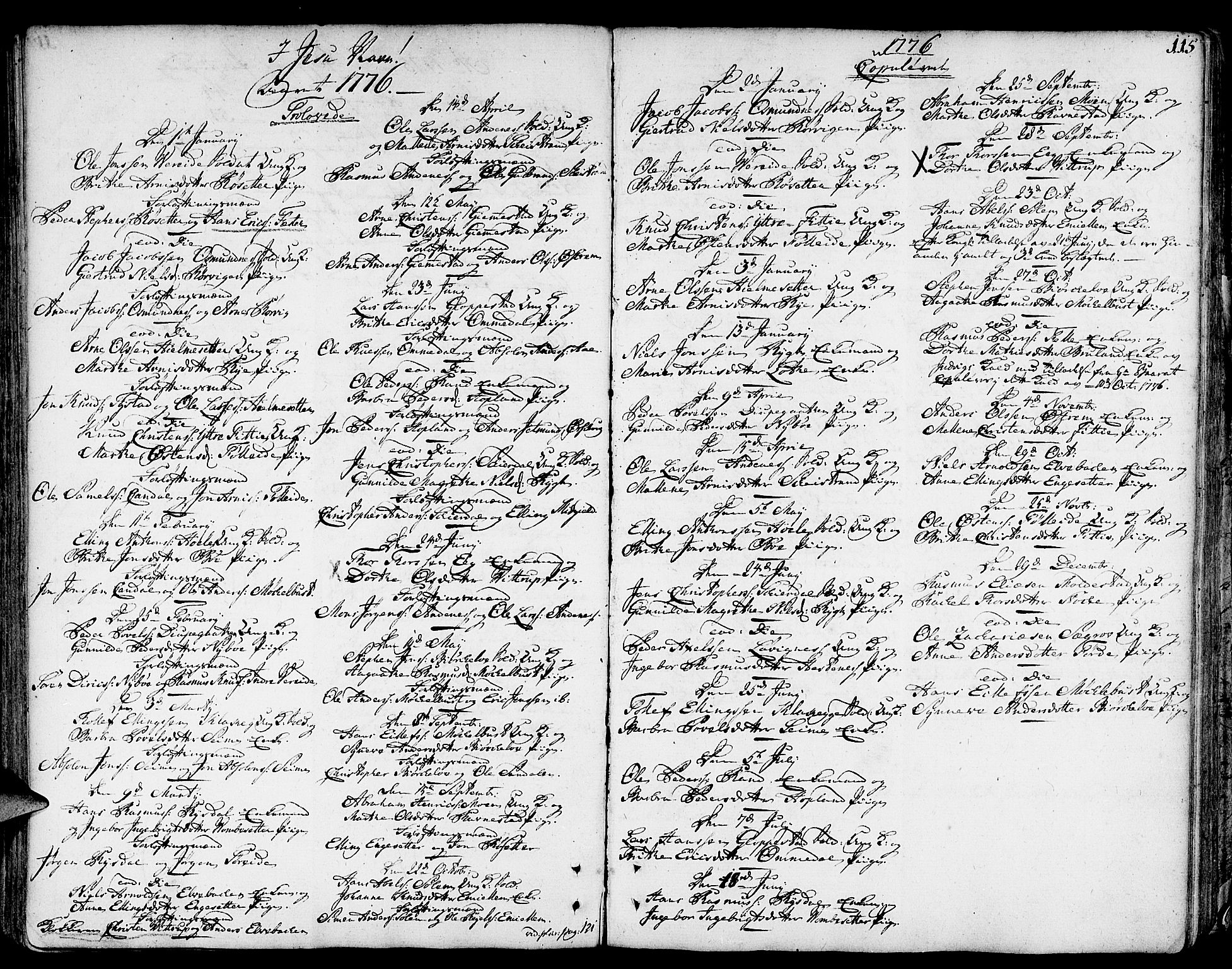 Gloppen sokneprestembete, SAB/A-80101/H/Haa/Haaa/L0004: Parish register (official) no. A 4, 1758-1784, p. 115