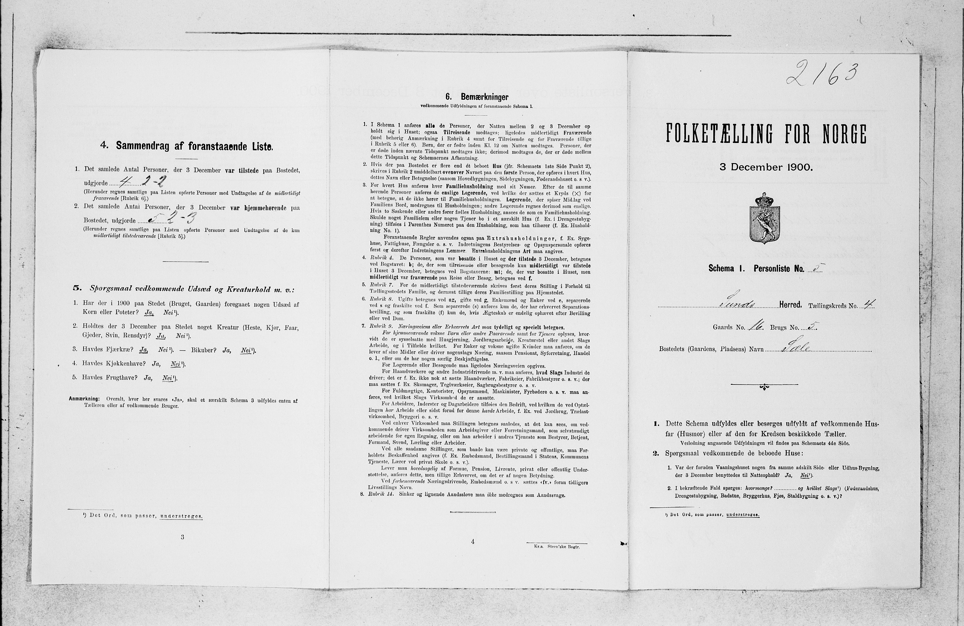 SAB, 1900 census for Sund, 1900, p. 401