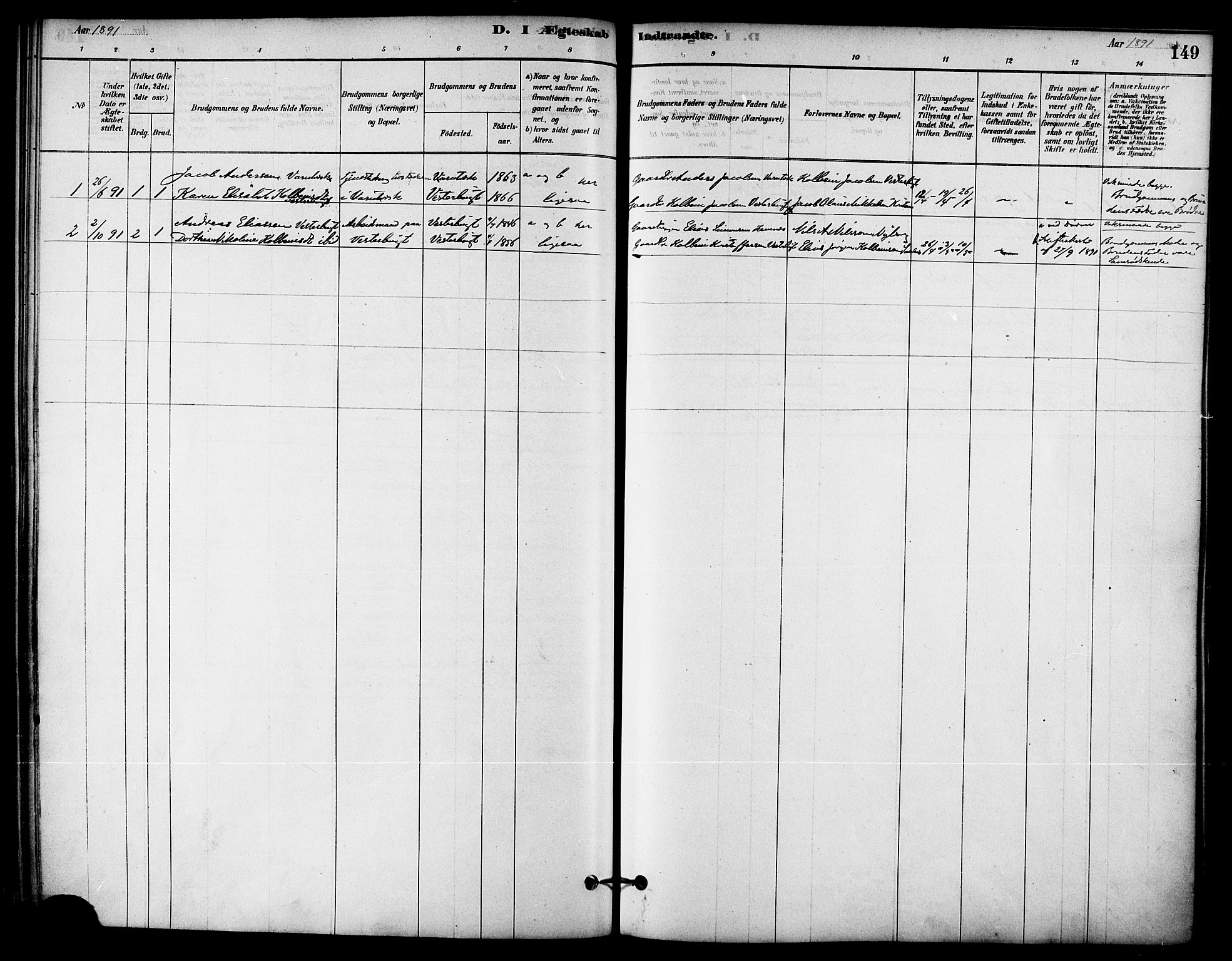 Ministerialprotokoller, klokkerbøker og fødselsregistre - Nordland, AV/SAT-A-1459/823/L0325: Parish register (official) no. 823A02, 1878-1898, p. 149