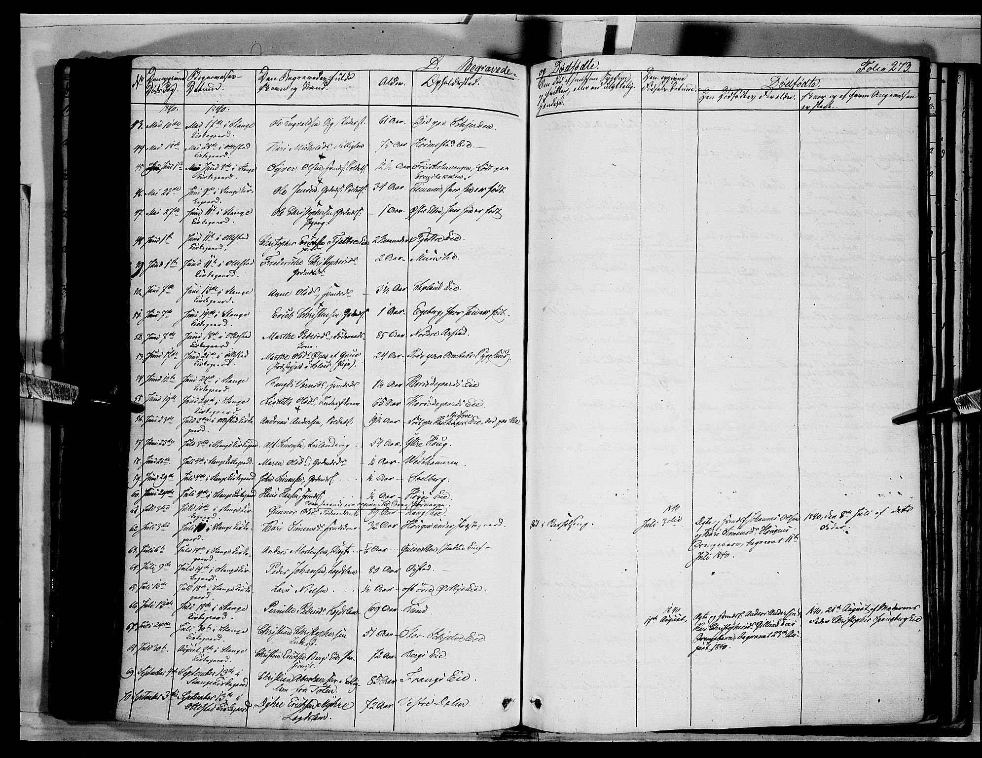 Stange prestekontor, AV/SAH-PREST-002/K/L0010: Parish register (official) no. 10, 1835-1845, p. 273