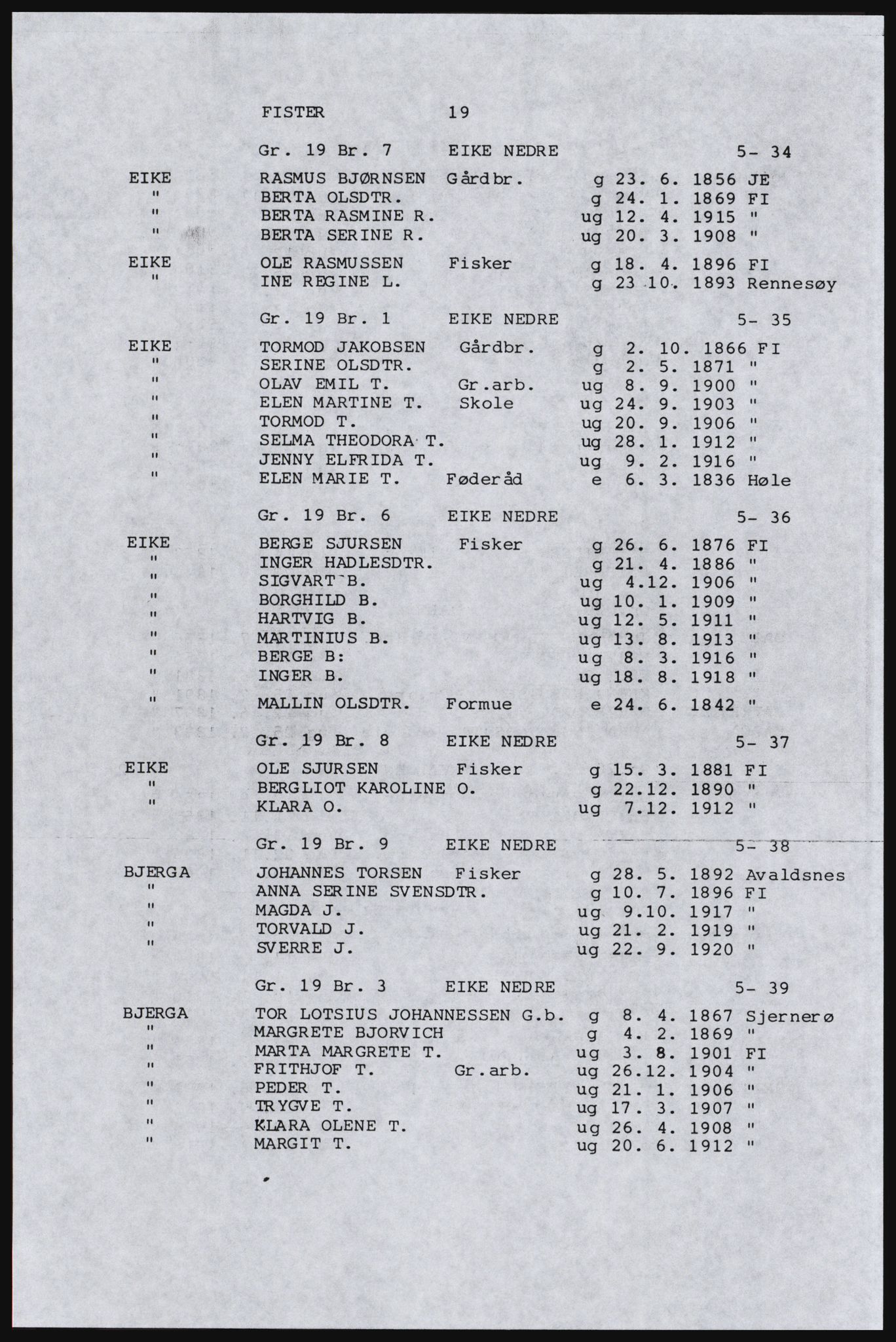 SAST, Copy of 1920 census for Inner Ryfylke, 1920, p. 113