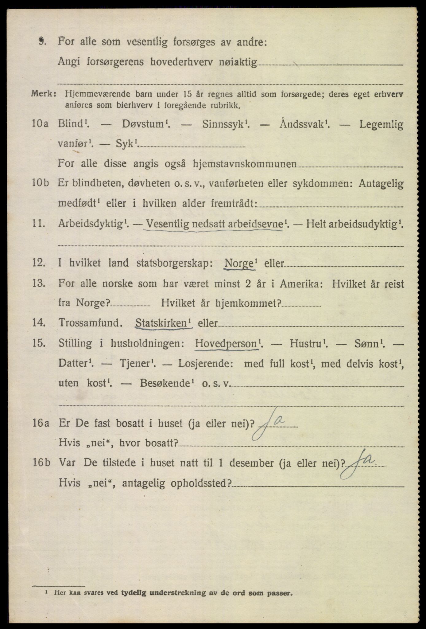 SAH, 1920 census for Nord-Aurdal, 1920, p. 10985