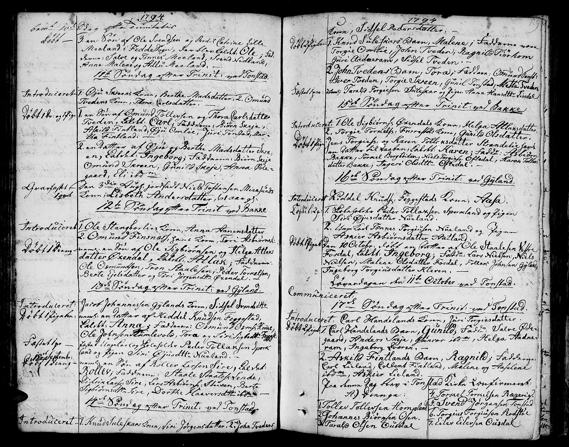 Bakke sokneprestkontor, AV/SAK-1111-0002/F/Fa/Faa/L0002: Parish register (official) no. A 2, 1780-1816, p. 129