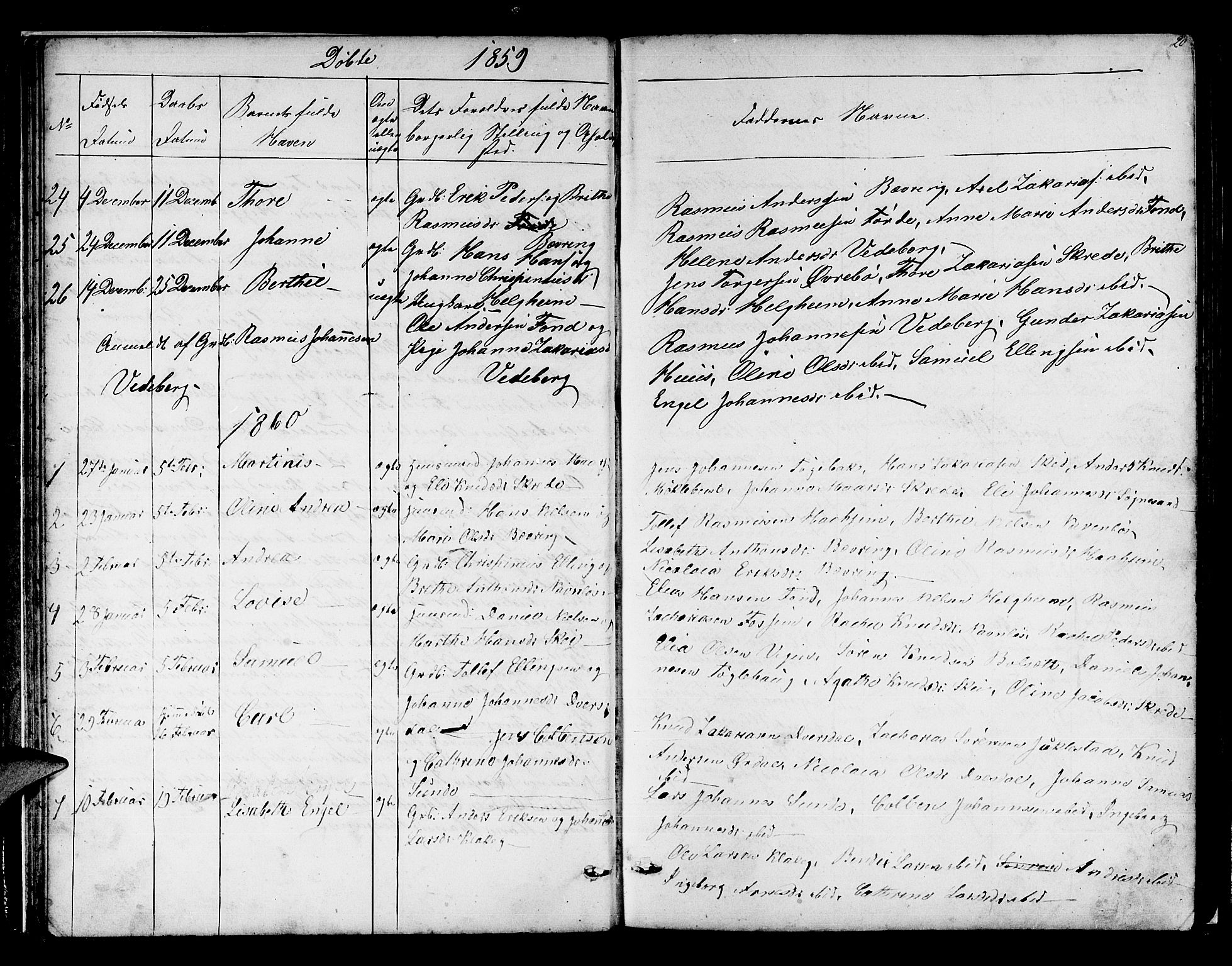 Jølster sokneprestembete, SAB/A-80701/H/Hab/Habb/L0001: Parish register (copy) no. B 1, 1853-1887, p. 20