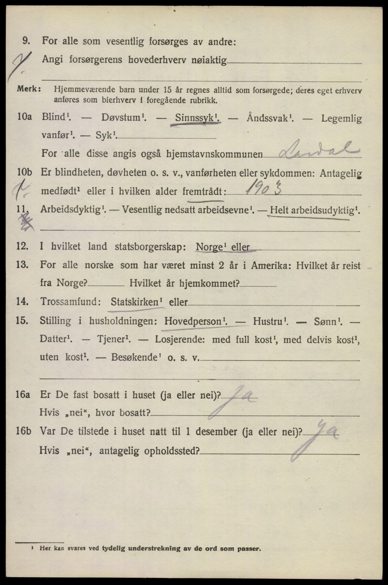 SAKO, 1920 census for Lardal, 1920, p. 5228