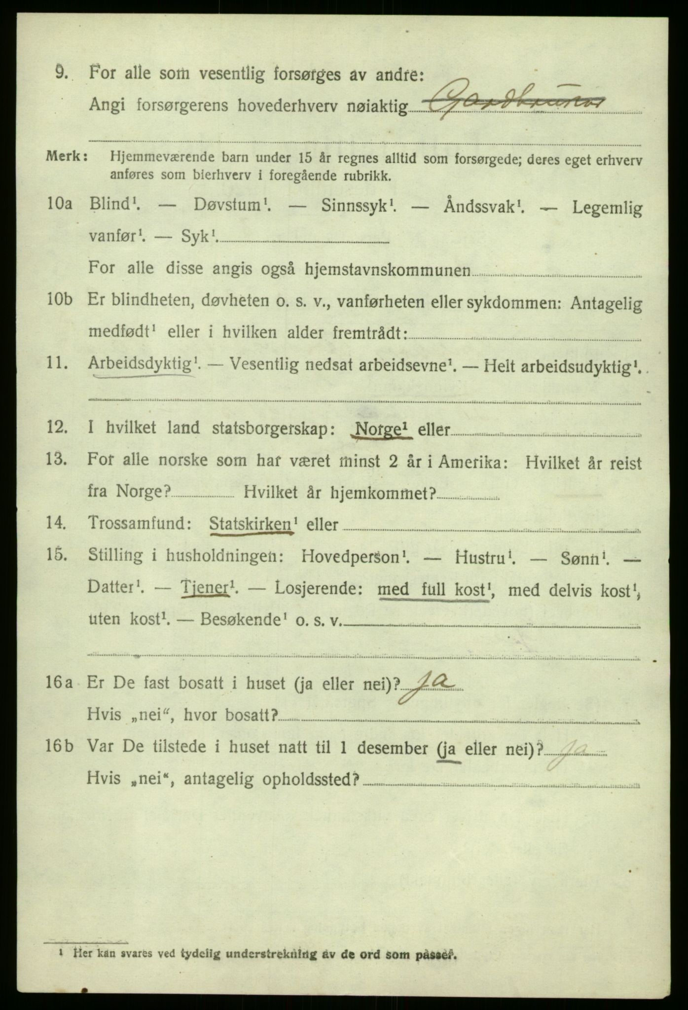 SAB, 1920 census for Vik, 1920, p. 2102