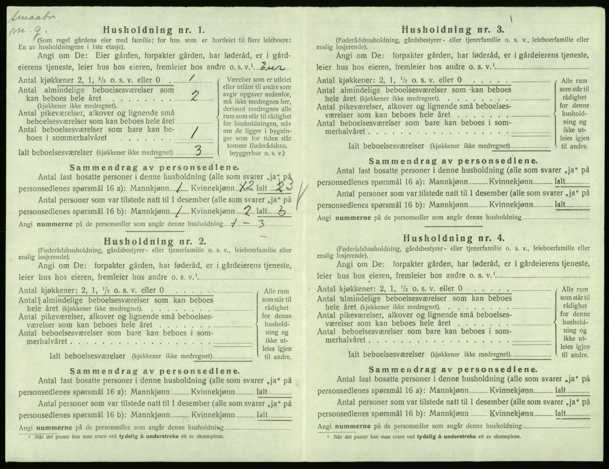 SAB, 1920 census for Kinsarvik, 1920, p. 347