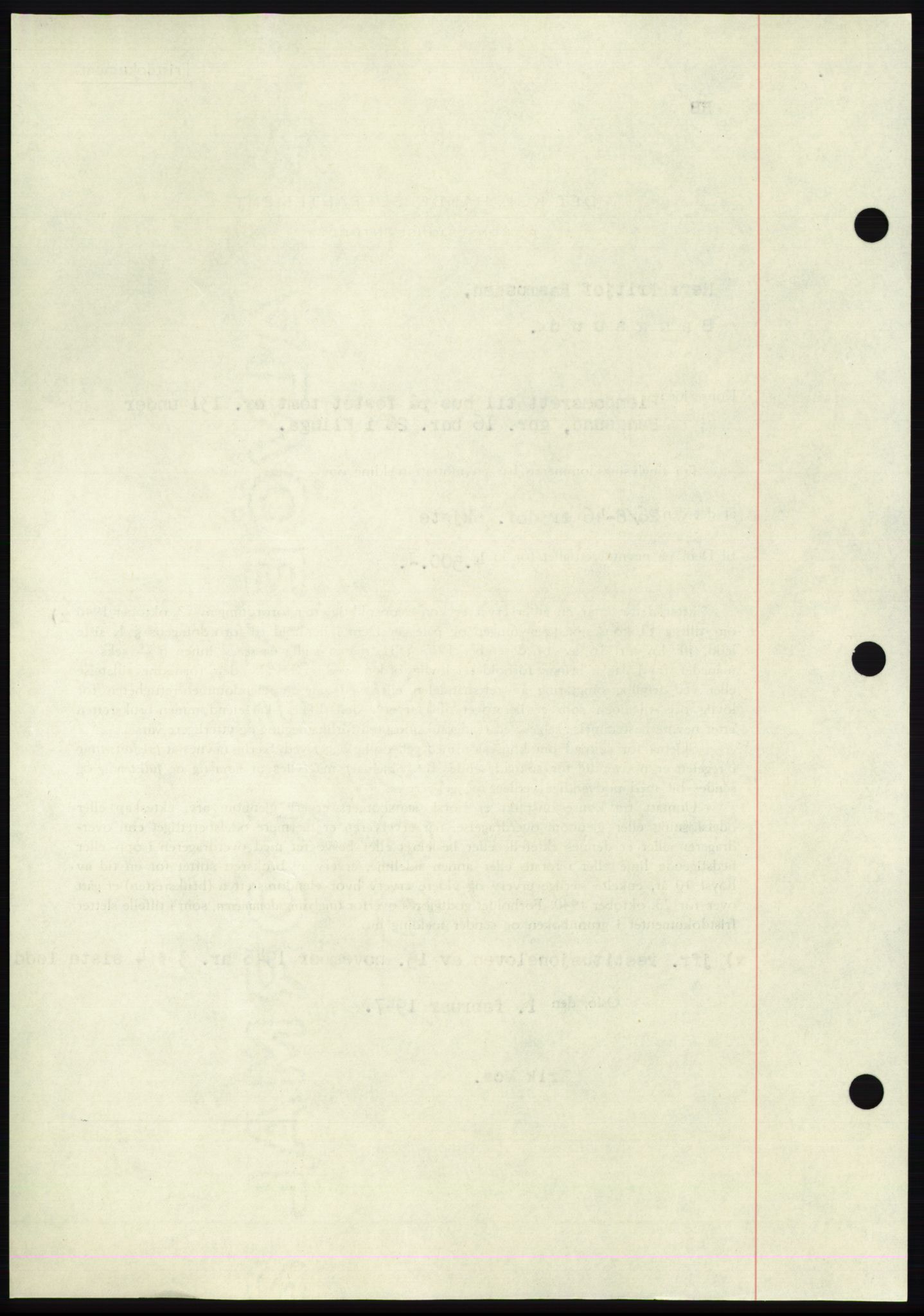 Namdal sorenskriveri, AV/SAT-A-4133/1/2/2C: Mortgage book no. -, 1946-1947, Diary no: : 398/1947