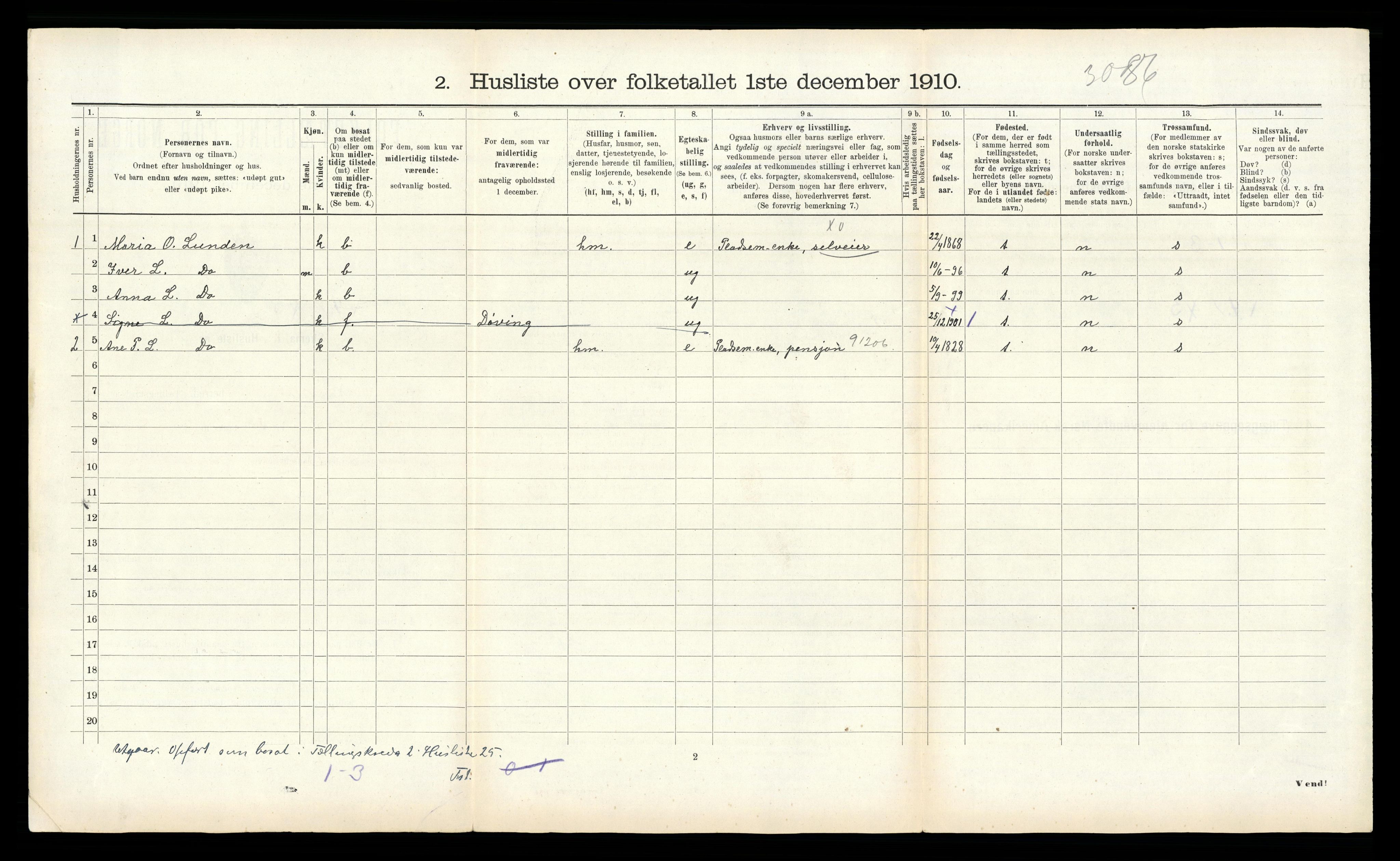 RA, 1910 census for Norddal, 1910, p. 560