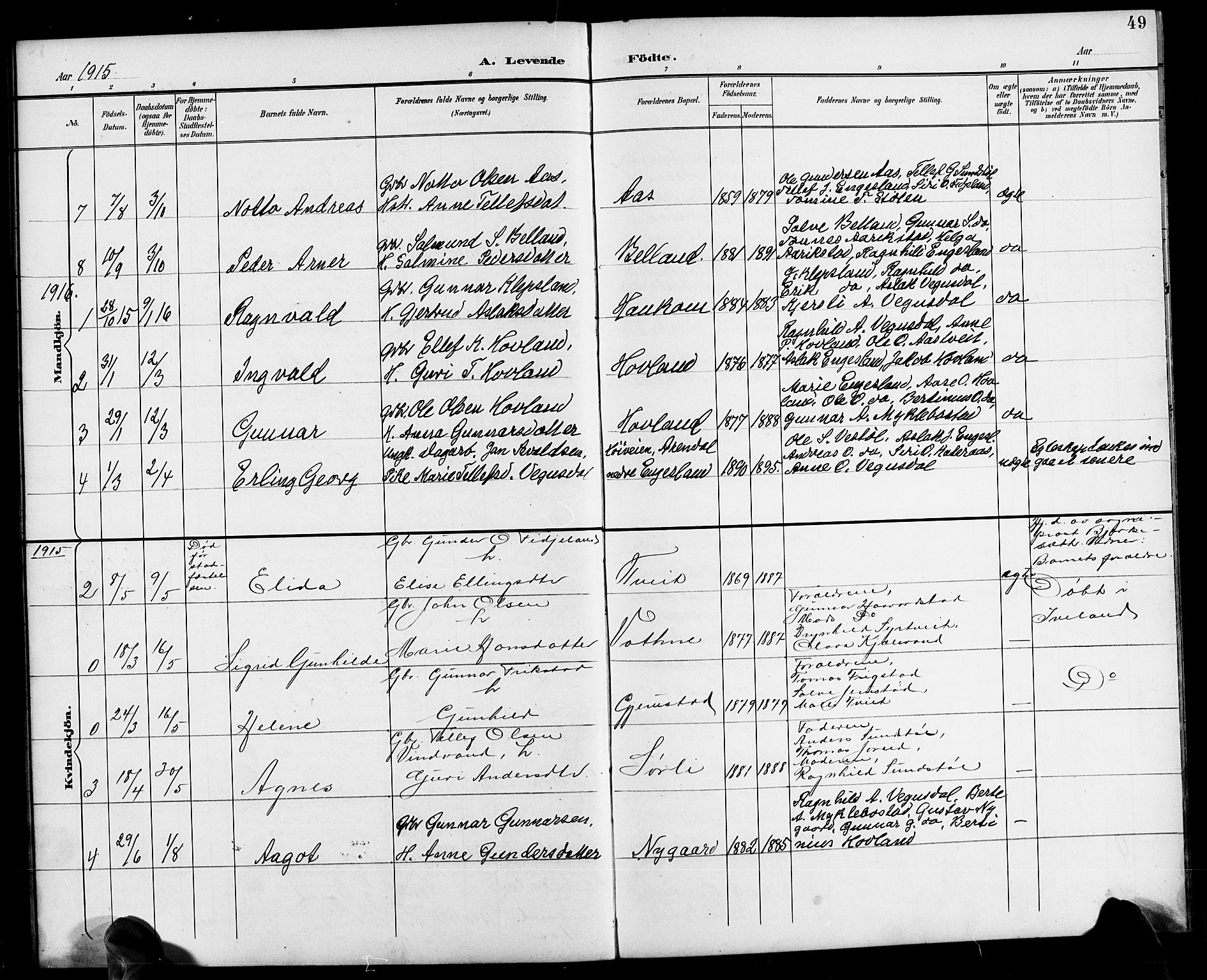 Herefoss sokneprestkontor, AV/SAK-1111-0019/F/Fb/Fbb/L0003: Parish register (copy) no. B 3, 1892-1917, p. 49