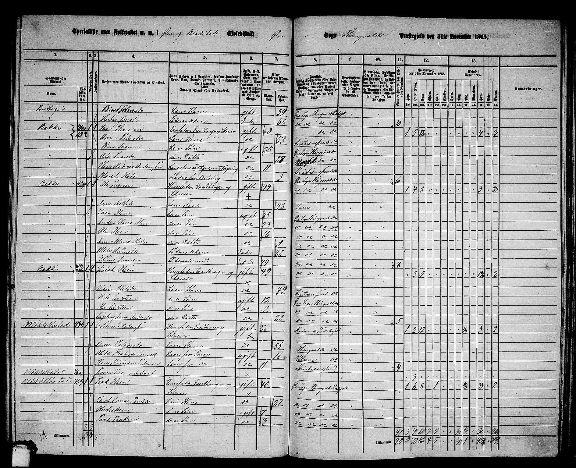 RA, 1865 census for Tingvoll, 1865, p. 188