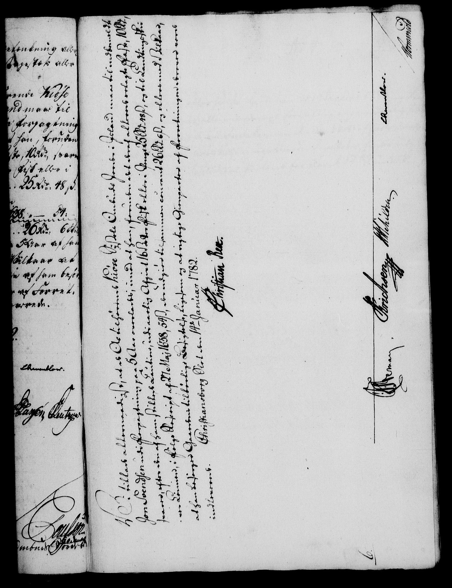 Rentekammeret, Kammerkanselliet, RA/EA-3111/G/Gf/Gfa/L0064: Norsk relasjons- og resolusjonsprotokoll (merket RK 52.64), 1782, p. 46