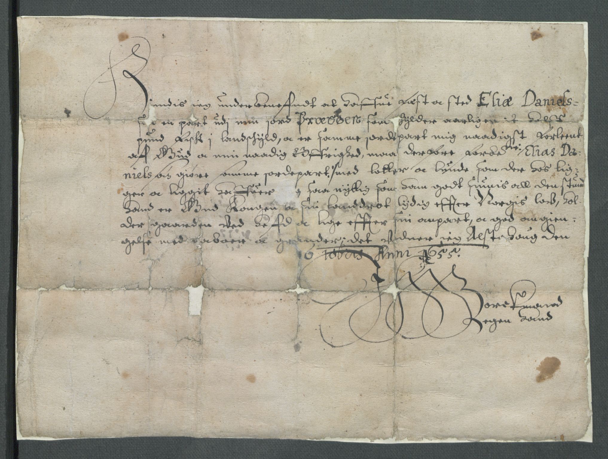 Riksarkivets diplomsamling, AV/RA-EA-5965/F02/L0166: Dokumenter, 1654-1656, p. 179