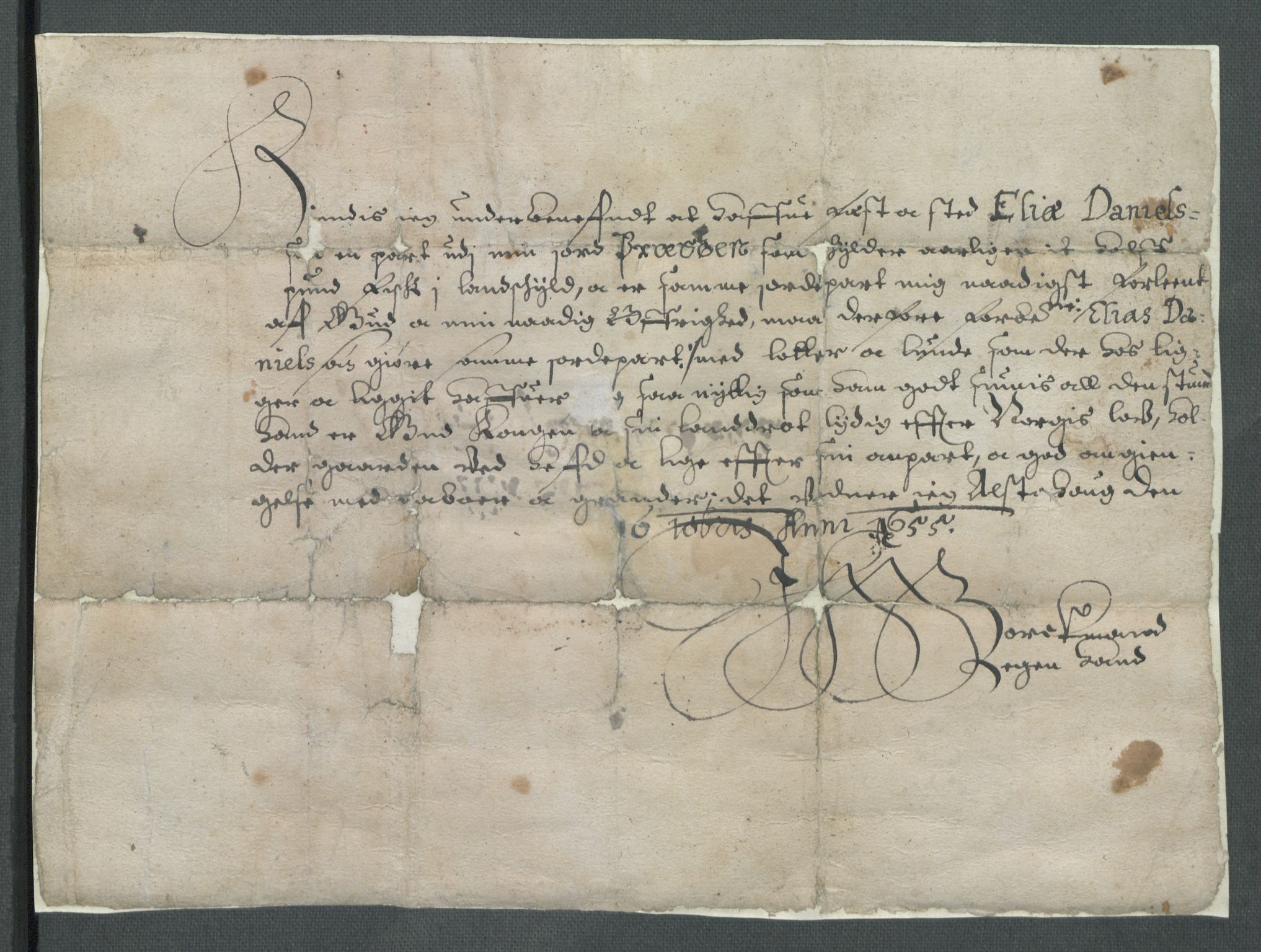 Riksarkivets diplomsamling, RA/EA-5965/F02/L0166: Dokumenter, 1654-1656, p. 179