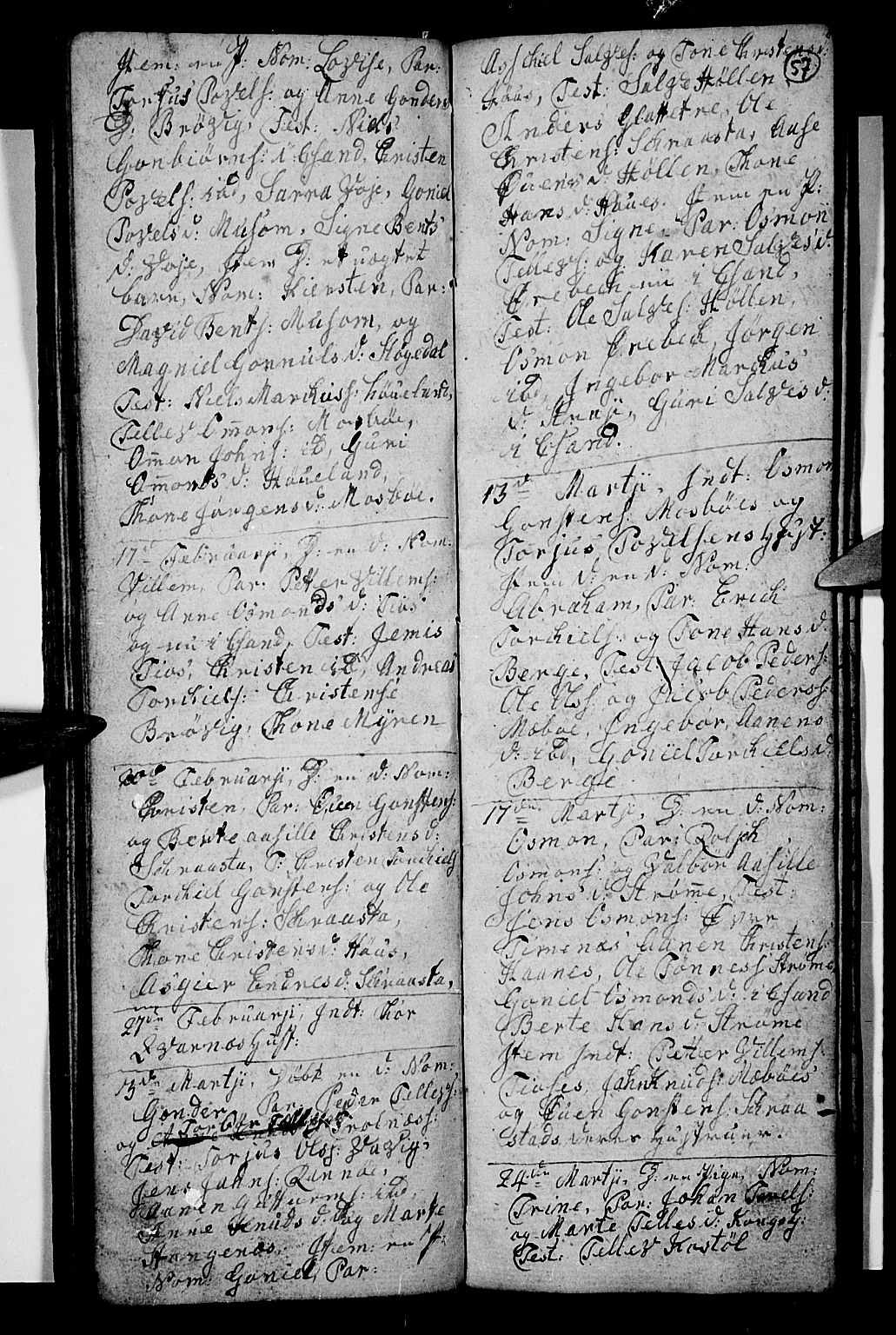 Oddernes sokneprestkontor, AV/SAK-1111-0033/F/Fb/Fba/L0002: Parish register (copy) no. B 2, 1791-1806, p. 57