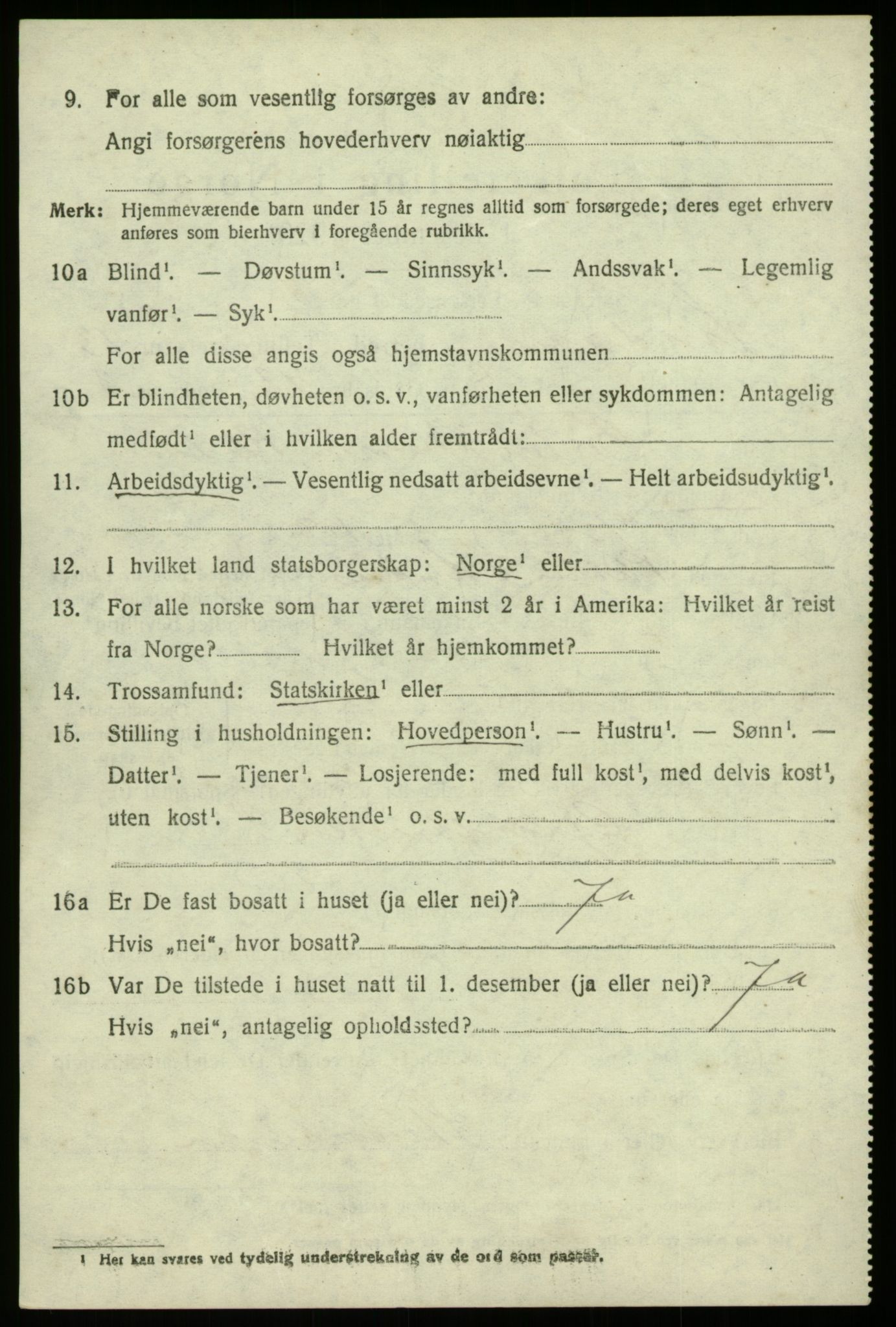 SAB, 1920 census for Lindås, 1920, p. 6434