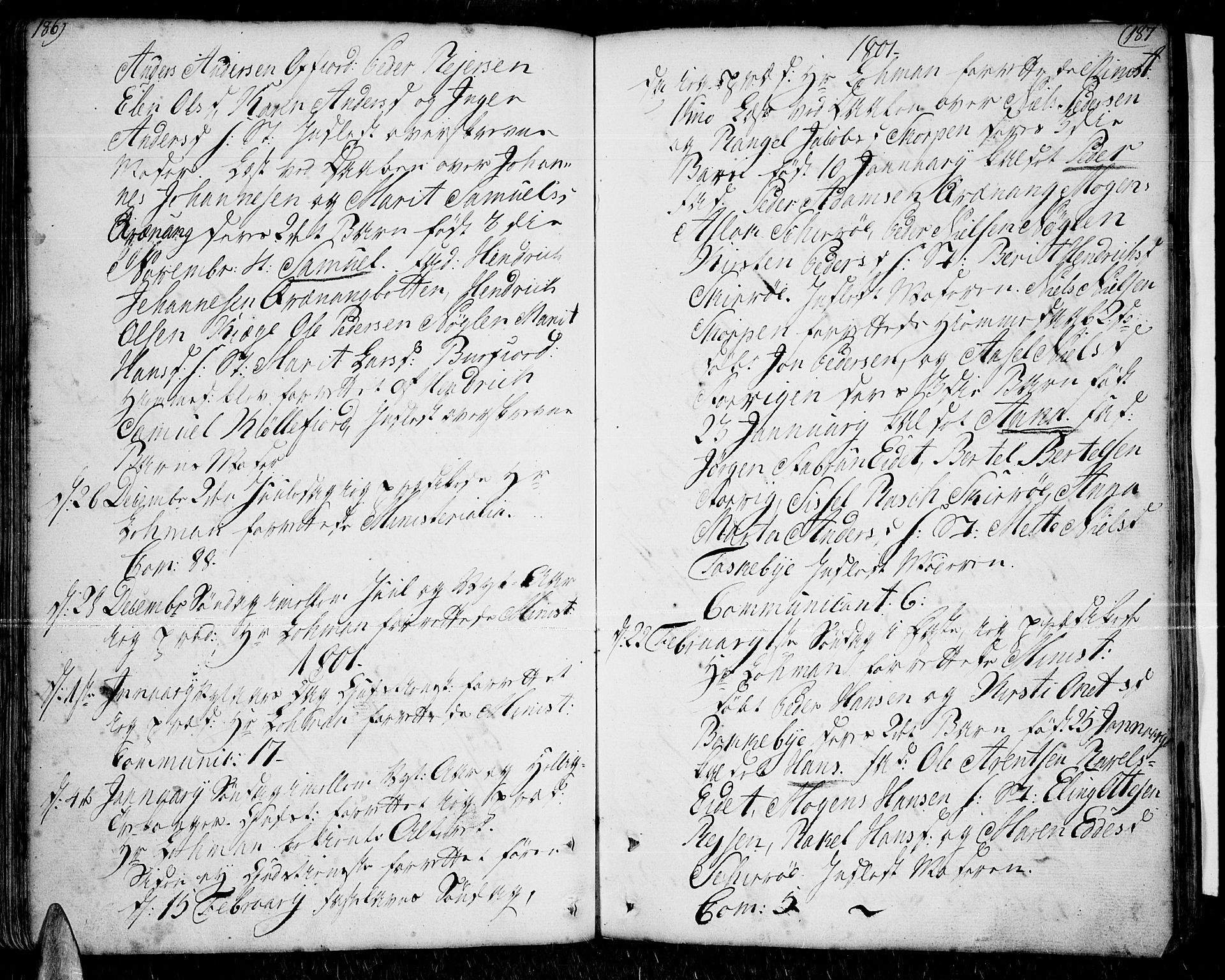 Skjervøy sokneprestkontor, SATØ/S-1300/H/Ha/Haa/L0002kirke: Parish register (official) no. 2, 1781-1817, p. 186-187