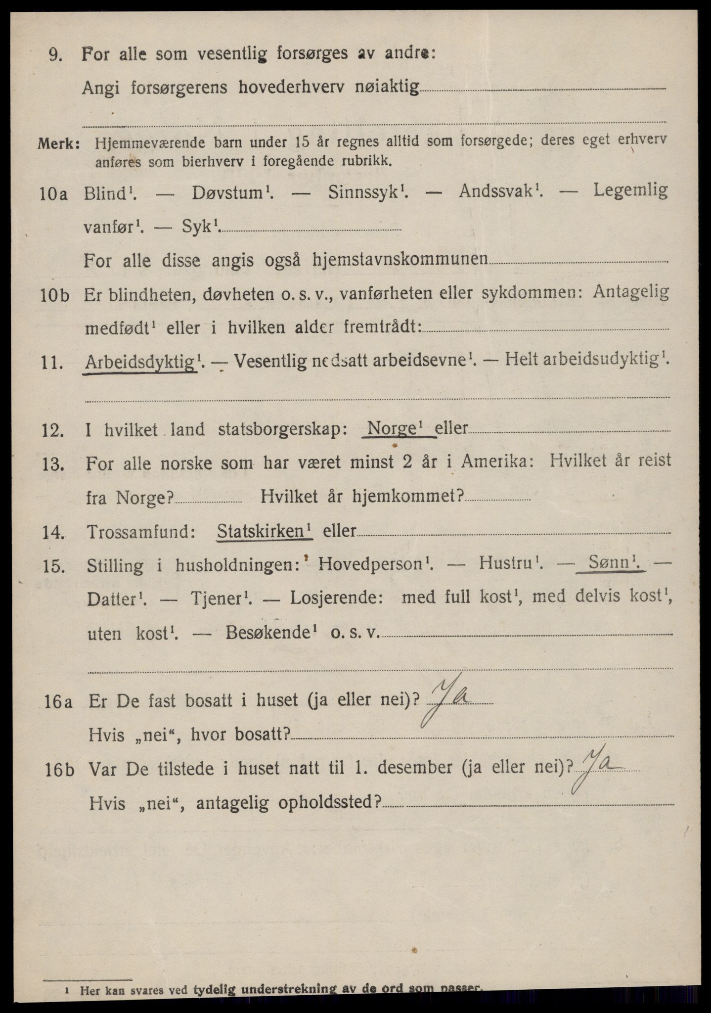 SAT, 1920 census for Vestnes, 1920, p. 5572