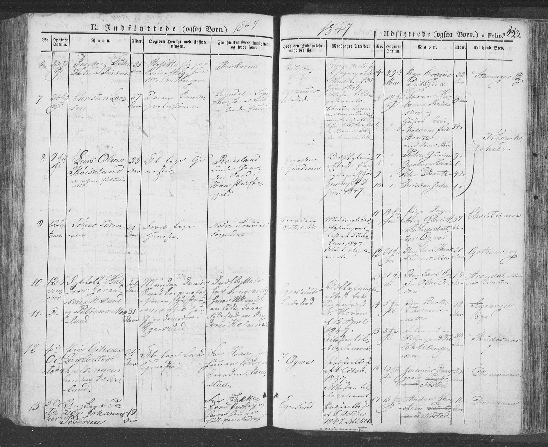 Eigersund sokneprestkontor, SAST/A-101807/S08/L0009: Parish register (official) no. A 9, 1827-1850, p. 523