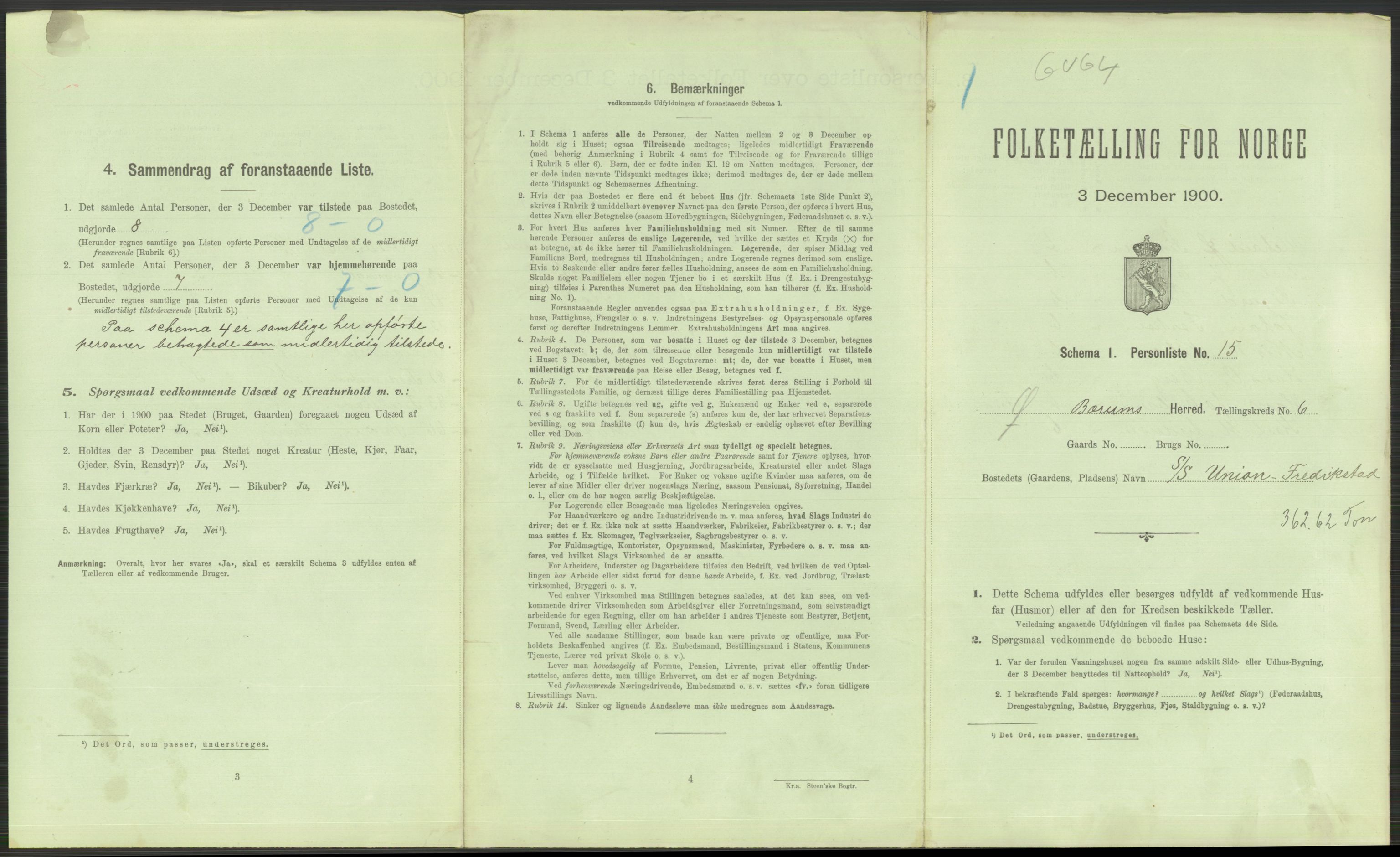 RA, 1900 Census - ship lists from ships in Norwegian harbours, harbours abroad and at sea, 1900, p. 3529