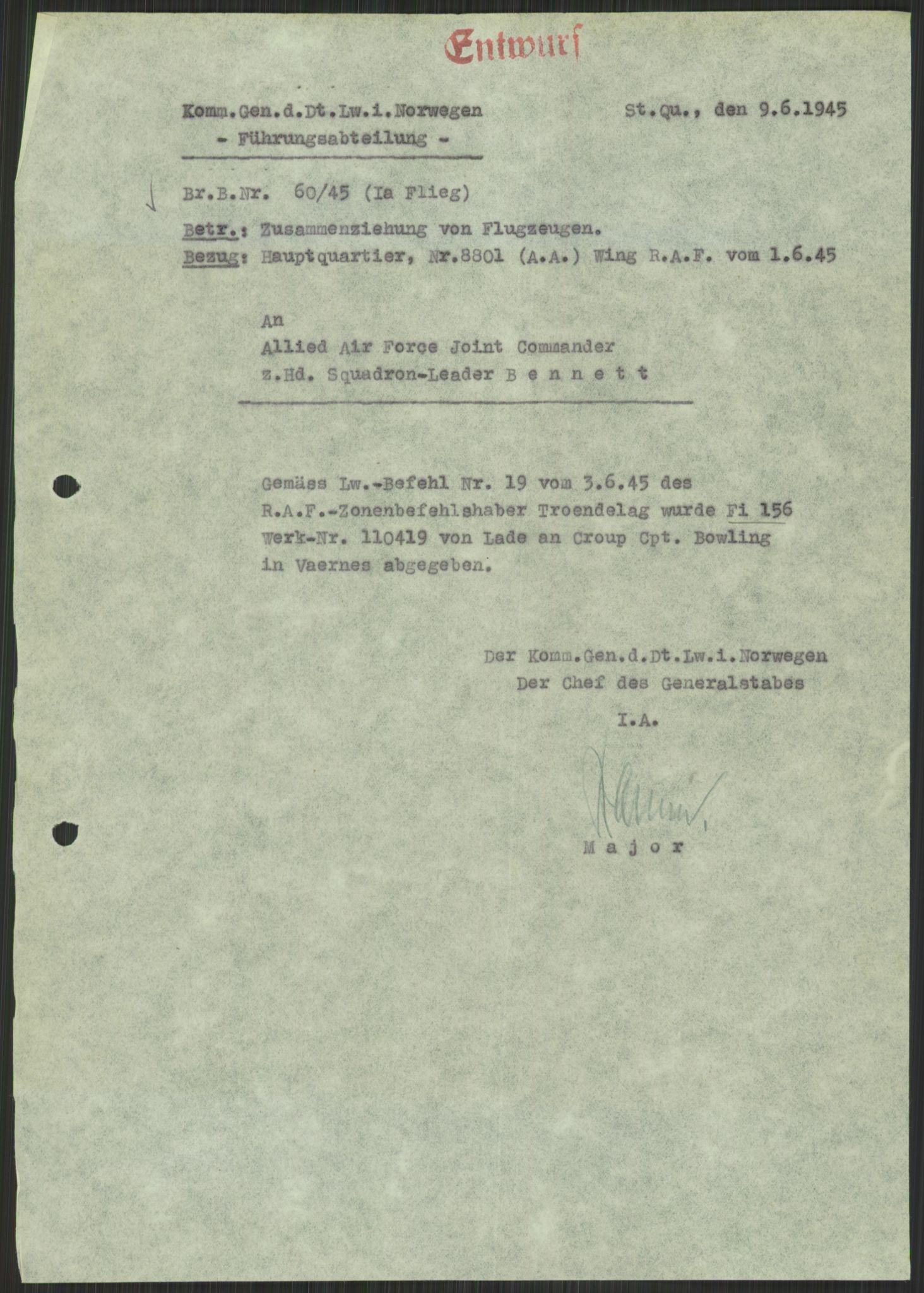 Deutscher Oberbefehlshaber Norwegen (DOBN), AV/RA-RAFA-2197/D/Di/L0066: AOK 20/WBN-DOBN Luftwaffe/Komm G. d.Dt.Lw. in Norwegen, 1945, p. 749