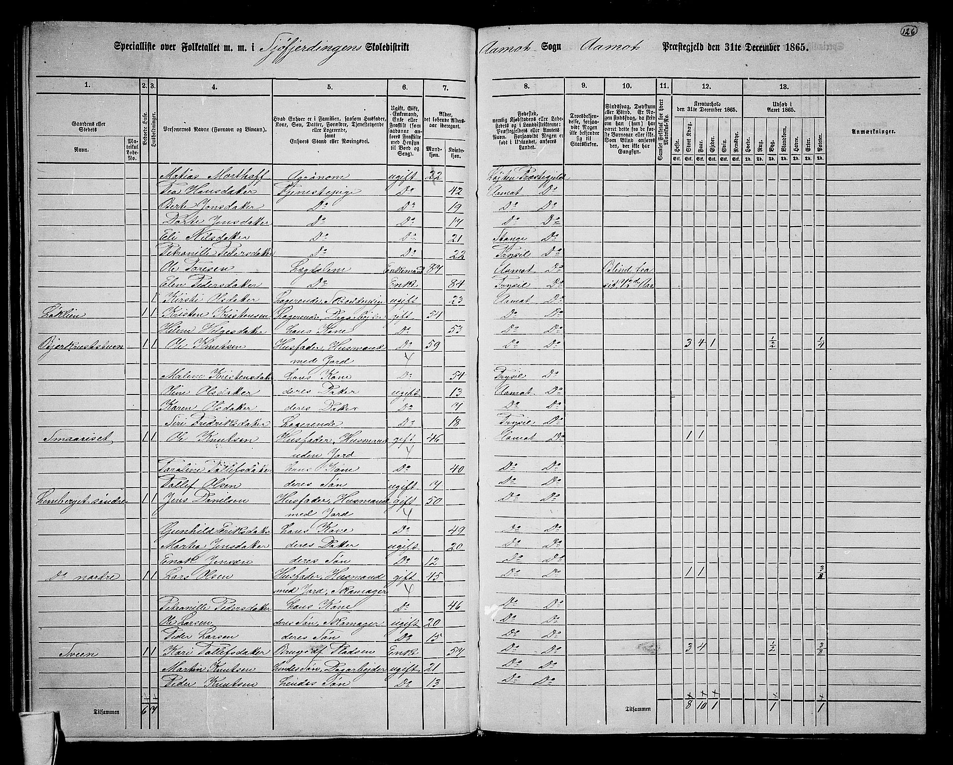 RA, 1865 census for Åmot, 1865, p. 115