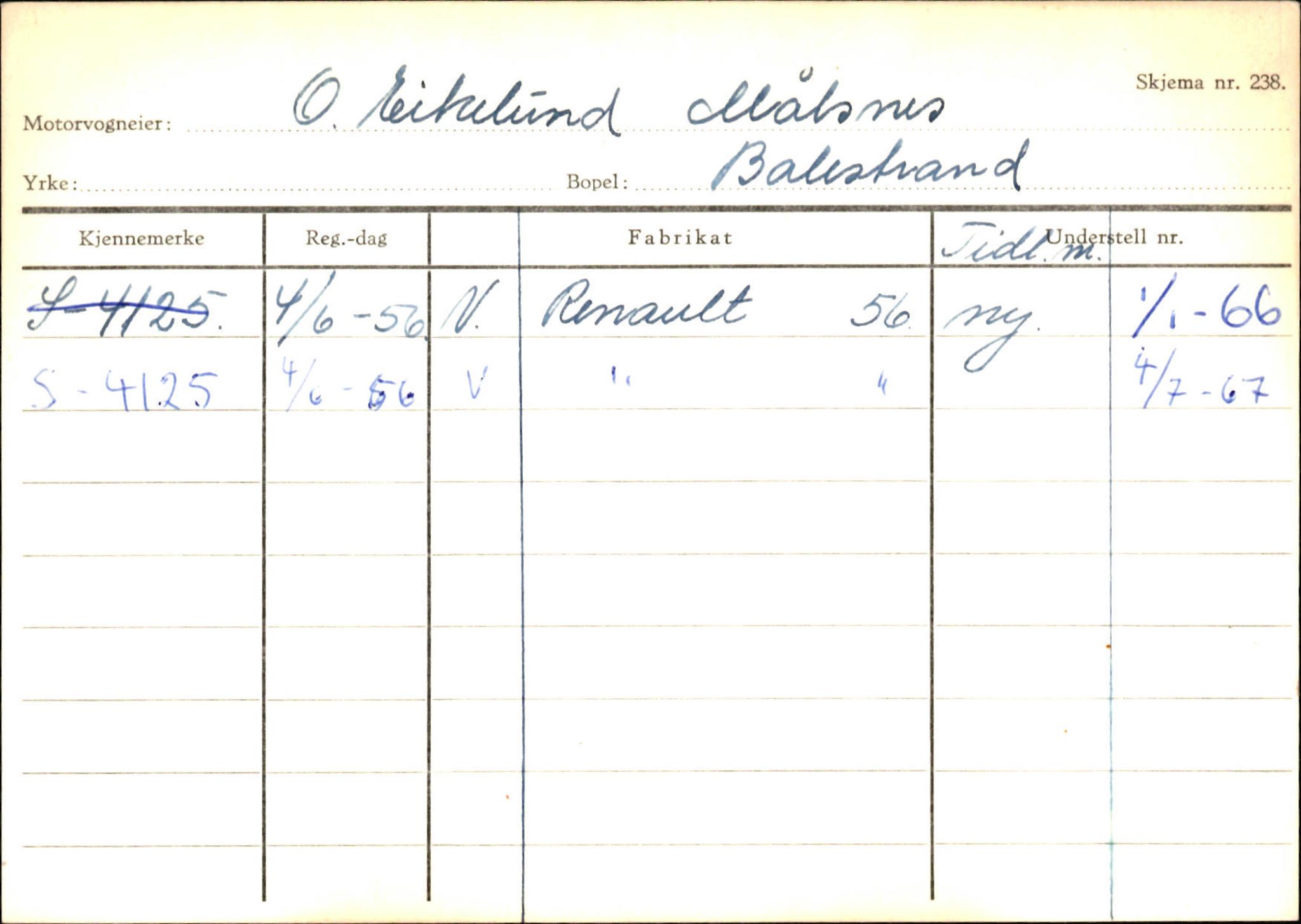 Statens vegvesen, Sogn og Fjordane vegkontor, AV/SAB-A-5301/4/F/L0132: Eigarregister Askvoll A-Å. Balestrand A-Å, 1945-1975, p. 1655