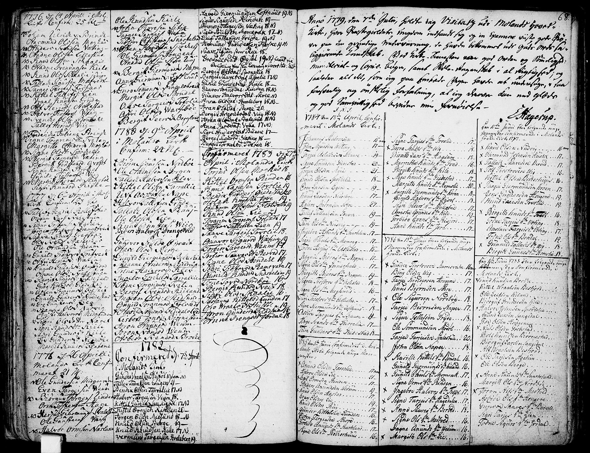 Fyresdal kirkebøker, SAKO/A-263/F/Fa/L0002: Parish register (official) no. I 2, 1769-1814, p. 68