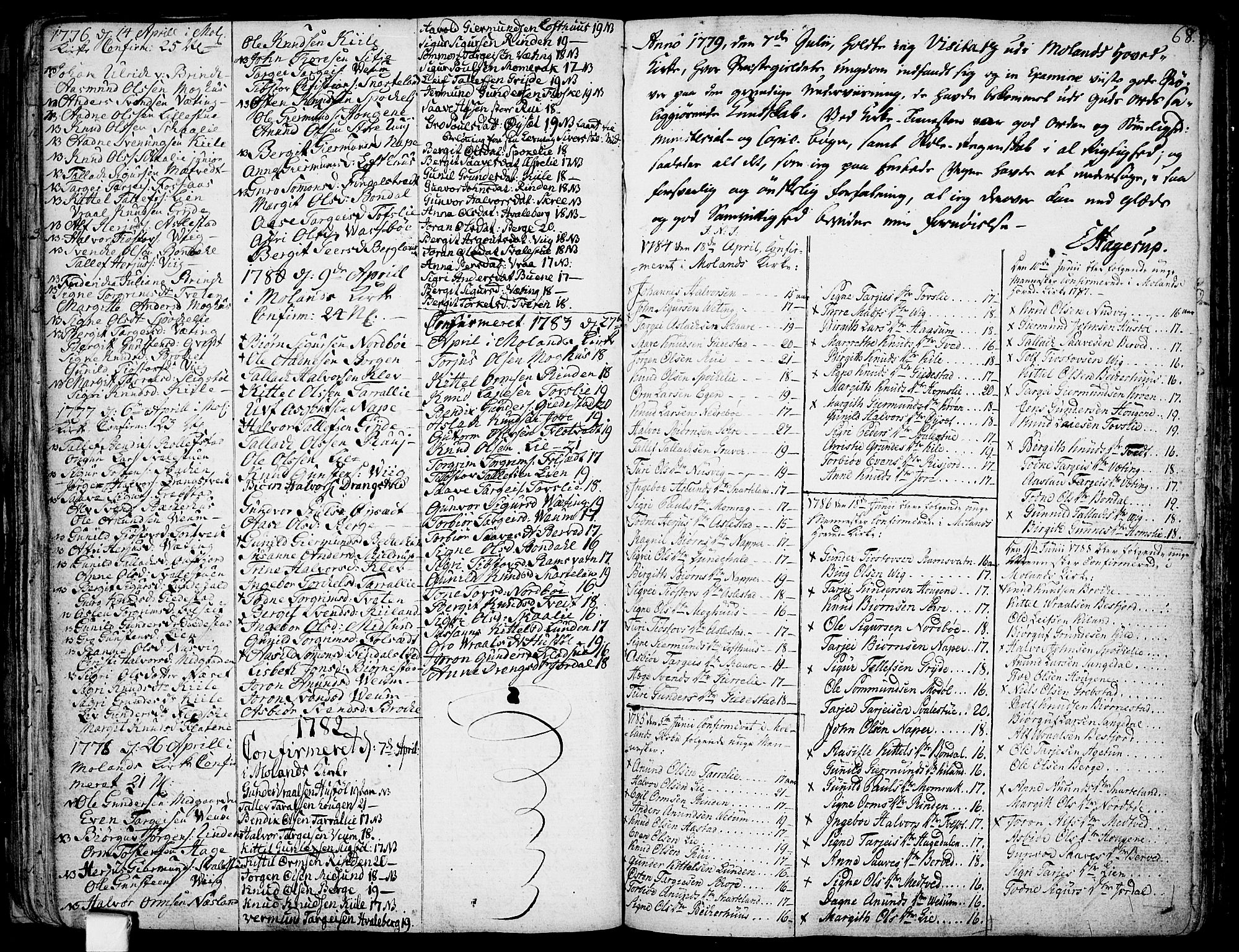 Fyresdal kirkebøker, AV/SAKO-A-263/F/Fa/L0002: Parish register (official) no. I 2, 1769-1814, p. 68