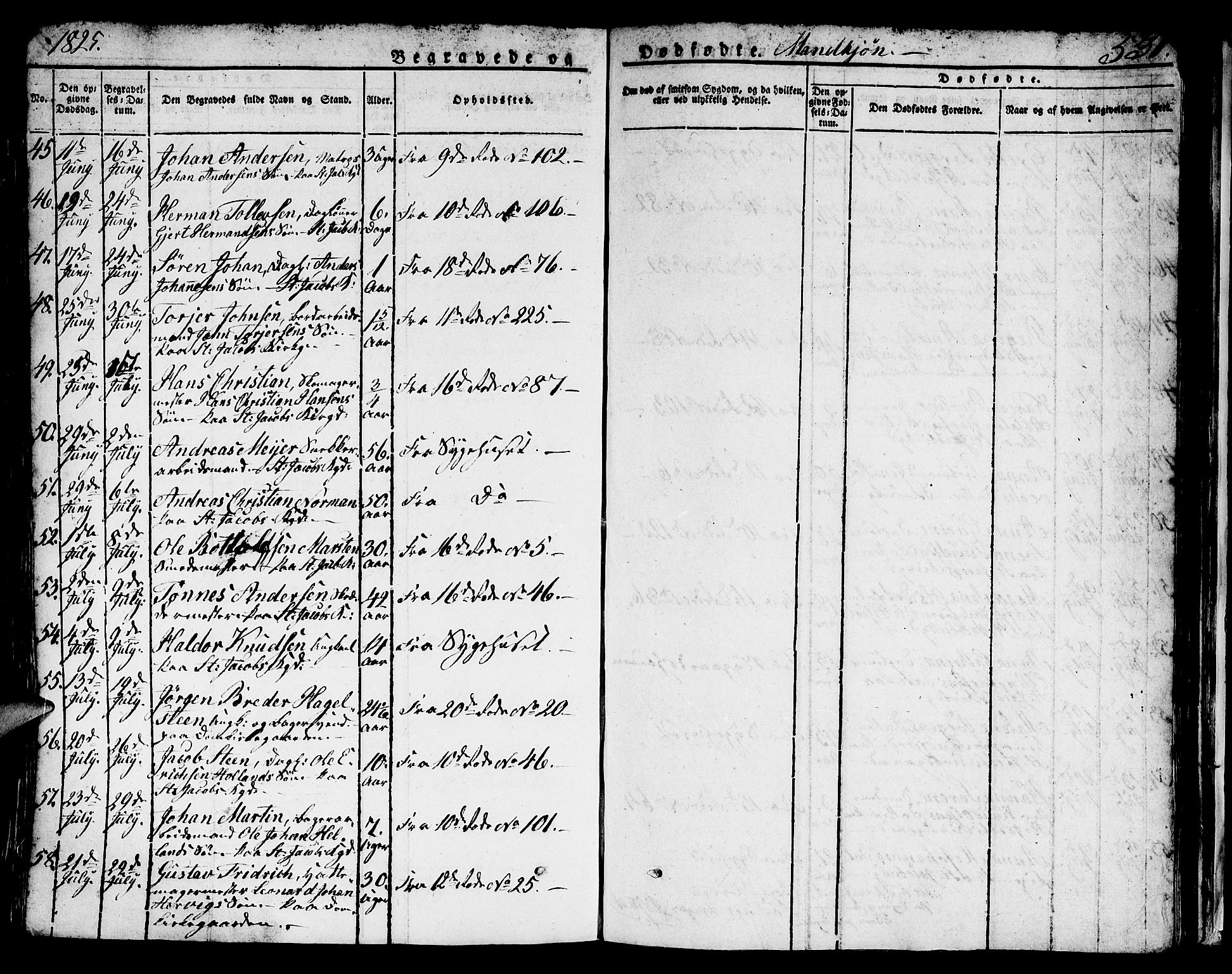 Domkirken sokneprestembete, AV/SAB-A-74801/H/Hab/L0002: Parish register (copy) no. A 2, 1821-1839, p. 531