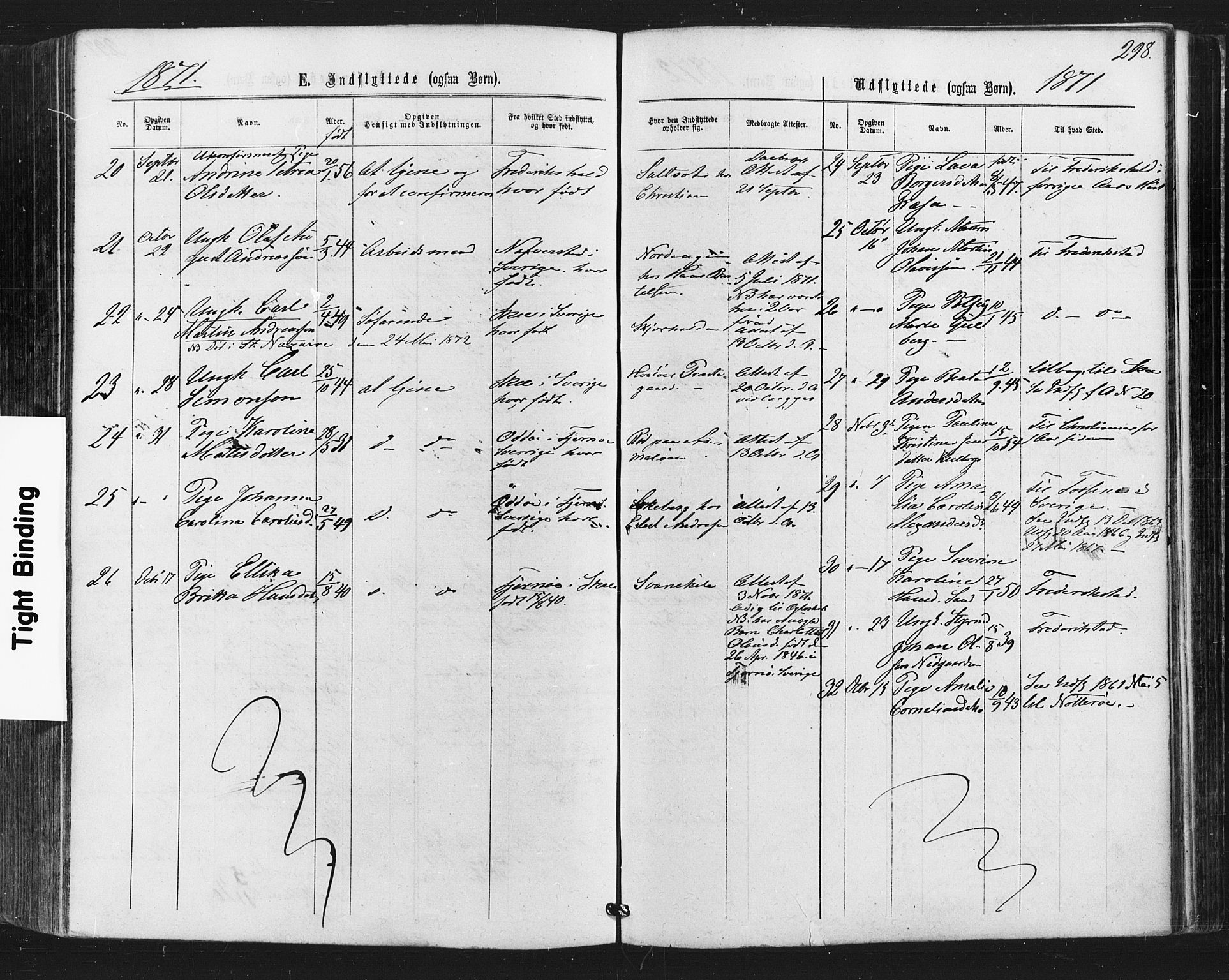 Hvaler prestekontor Kirkebøker, AV/SAO-A-2001/F/Fa/L0007: Parish register (official) no. I 7, 1864-1878, p. 298