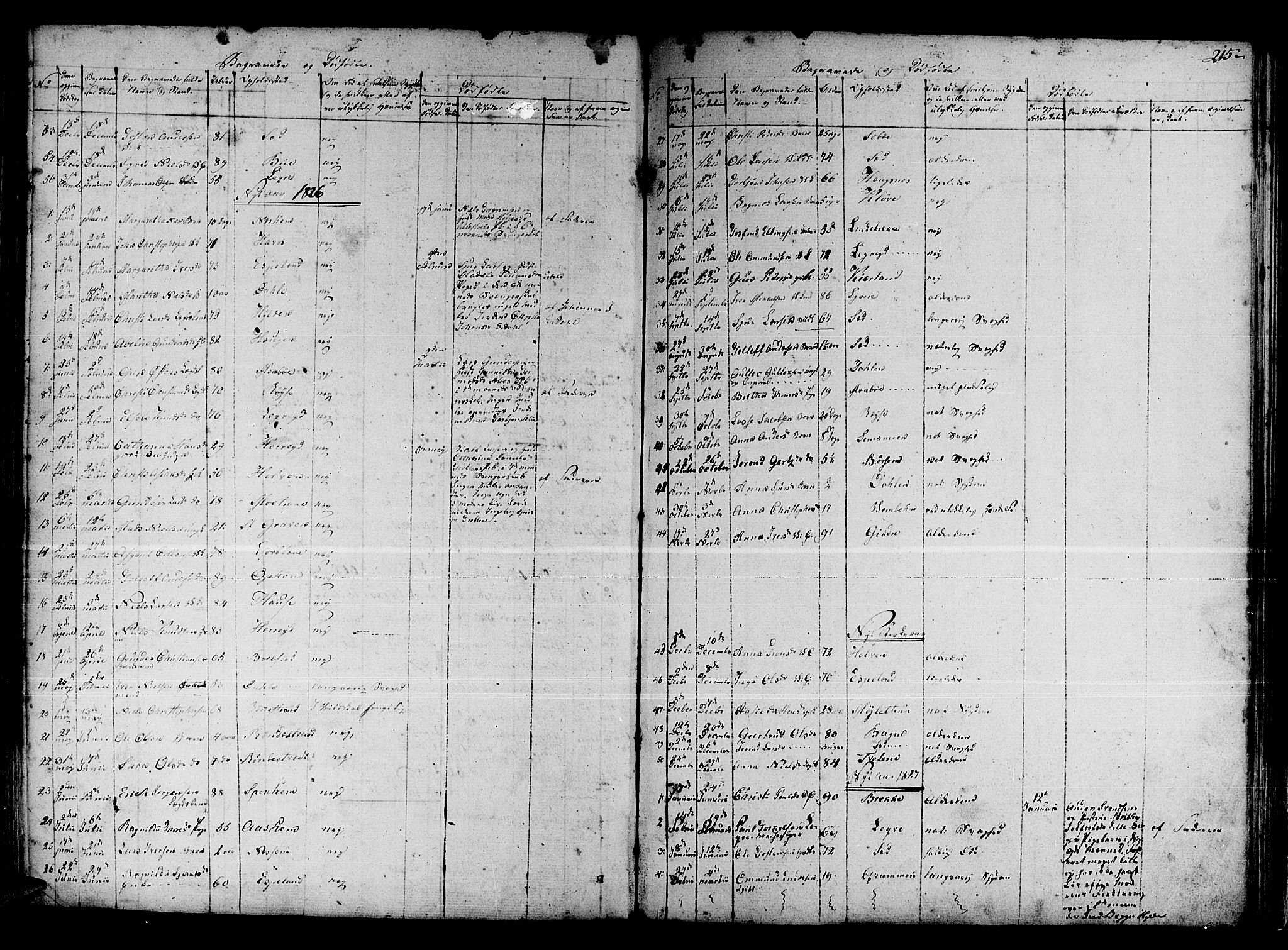 Ulvik sokneprestembete, SAB/A-78801/H/Haa: Parish register (official) no. A 11, 1793-1838, p. 215
