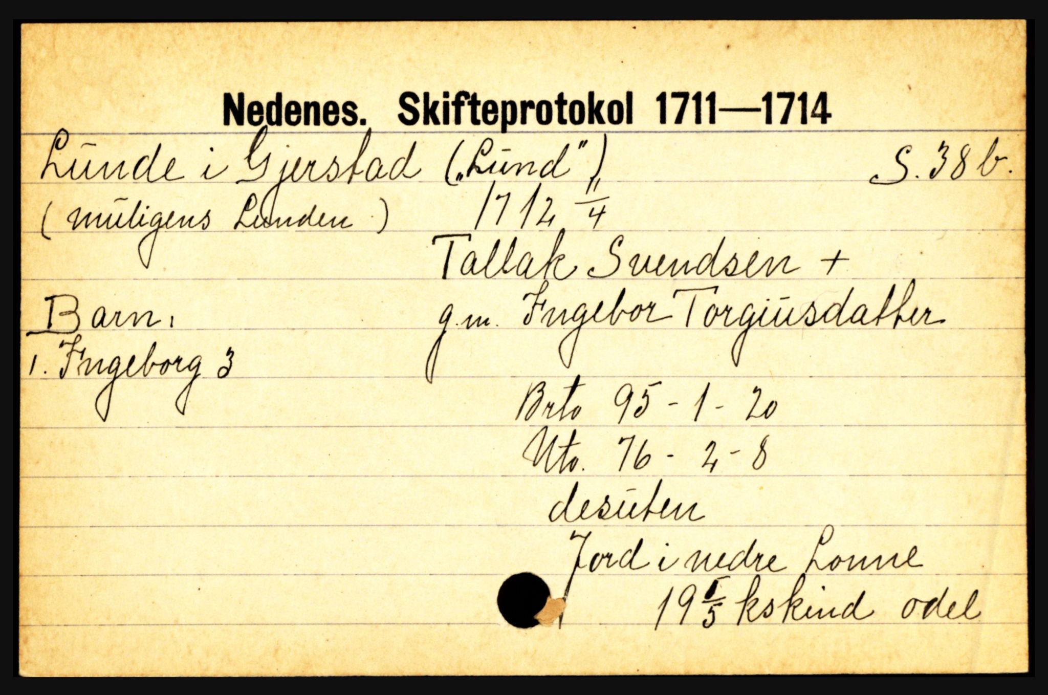 Nedenes sorenskriveri før 1824, AV/SAK-1221-0007/H, p. 18305