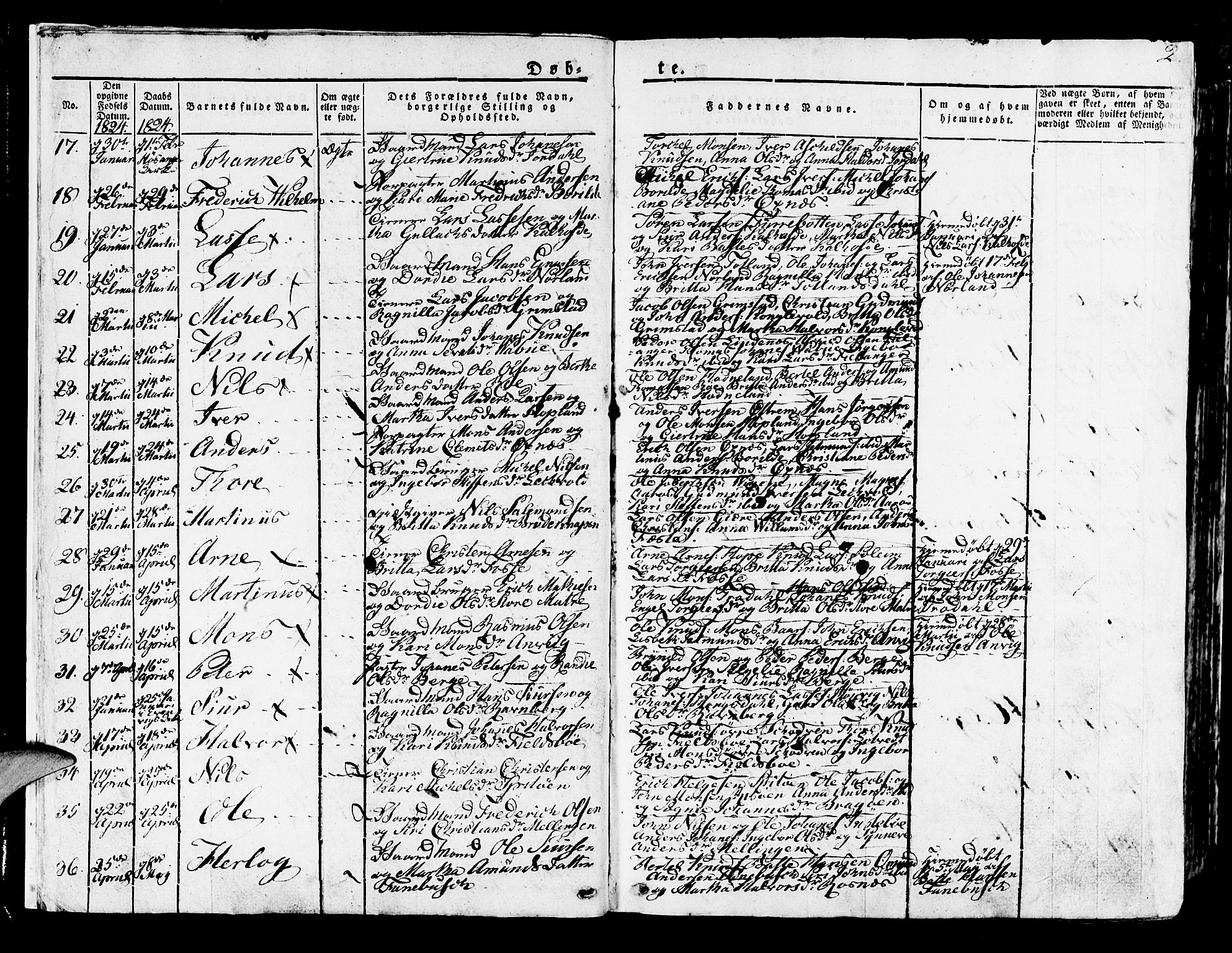 Lindås Sokneprestembete, AV/SAB-A-76701/H/Haa/Haaa/L0008: Parish register (official) no. A 8, 1823-1836, p. 2