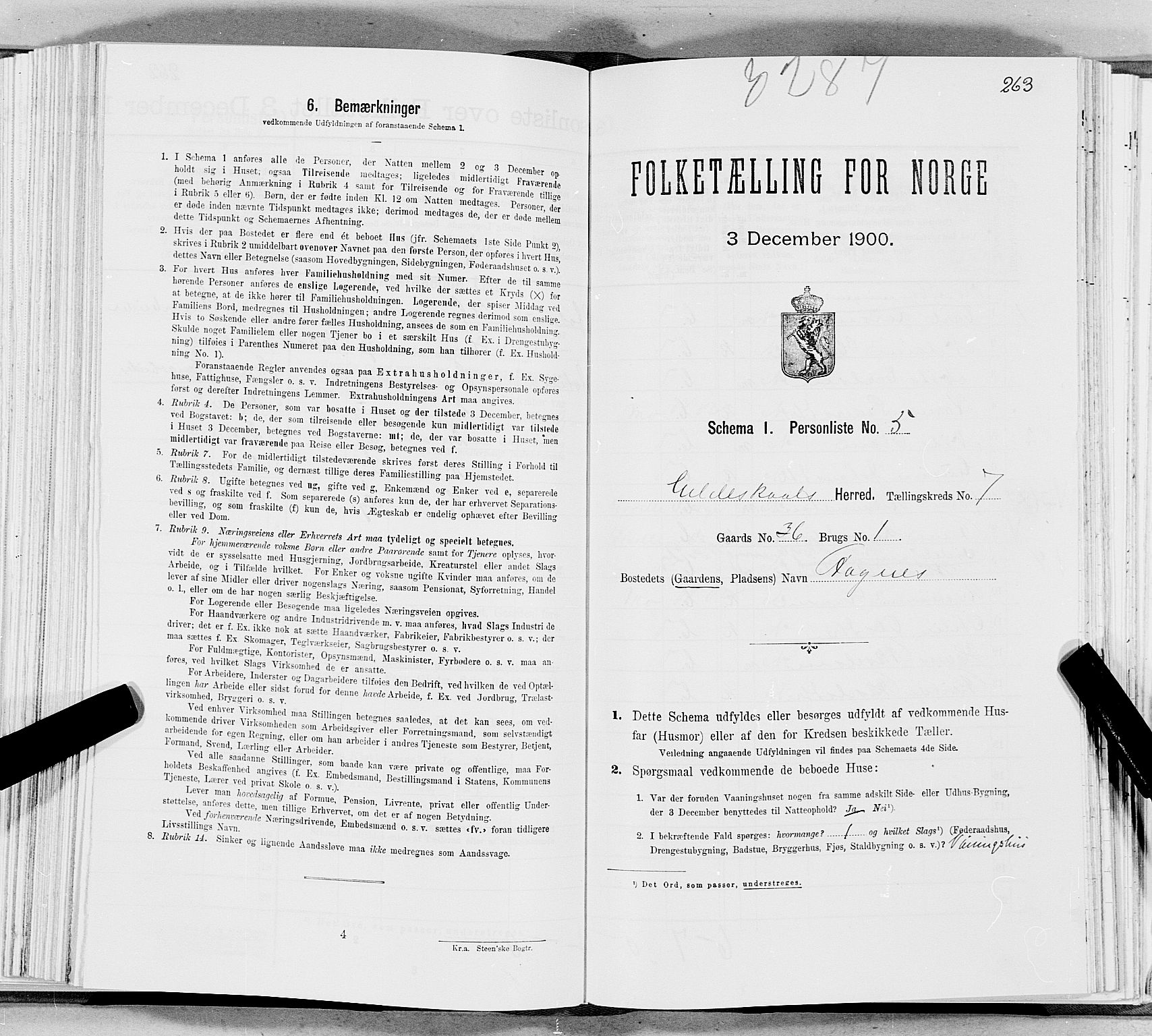 SAT, 1900 census for Gildeskål, 1900, p. 778