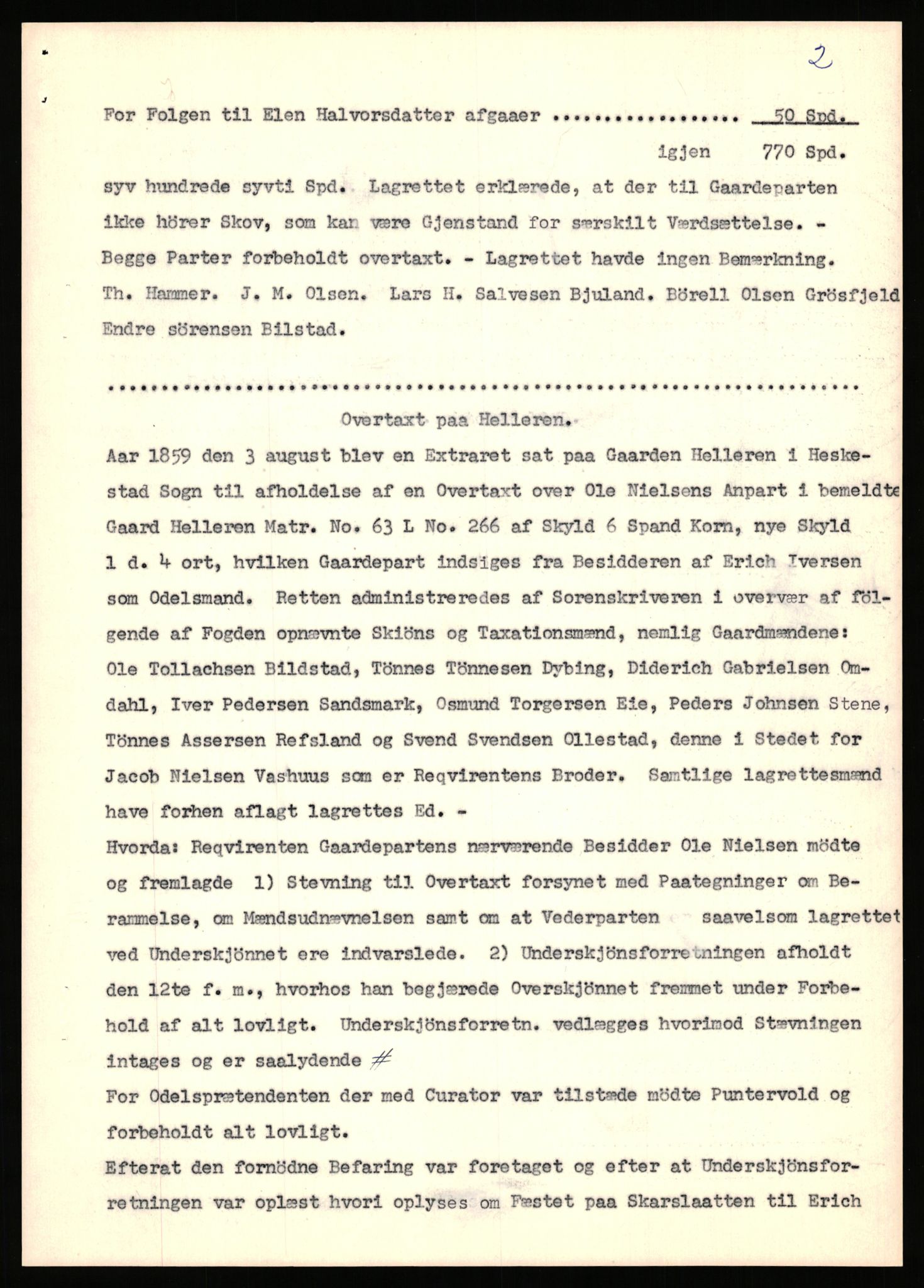 Statsarkivet i Stavanger, AV/SAST-A-101971/03/Y/Yj/L0035: Avskrifter sortert etter gårdsnavn: Helleland - Hersdal, 1750-1930, p. 13