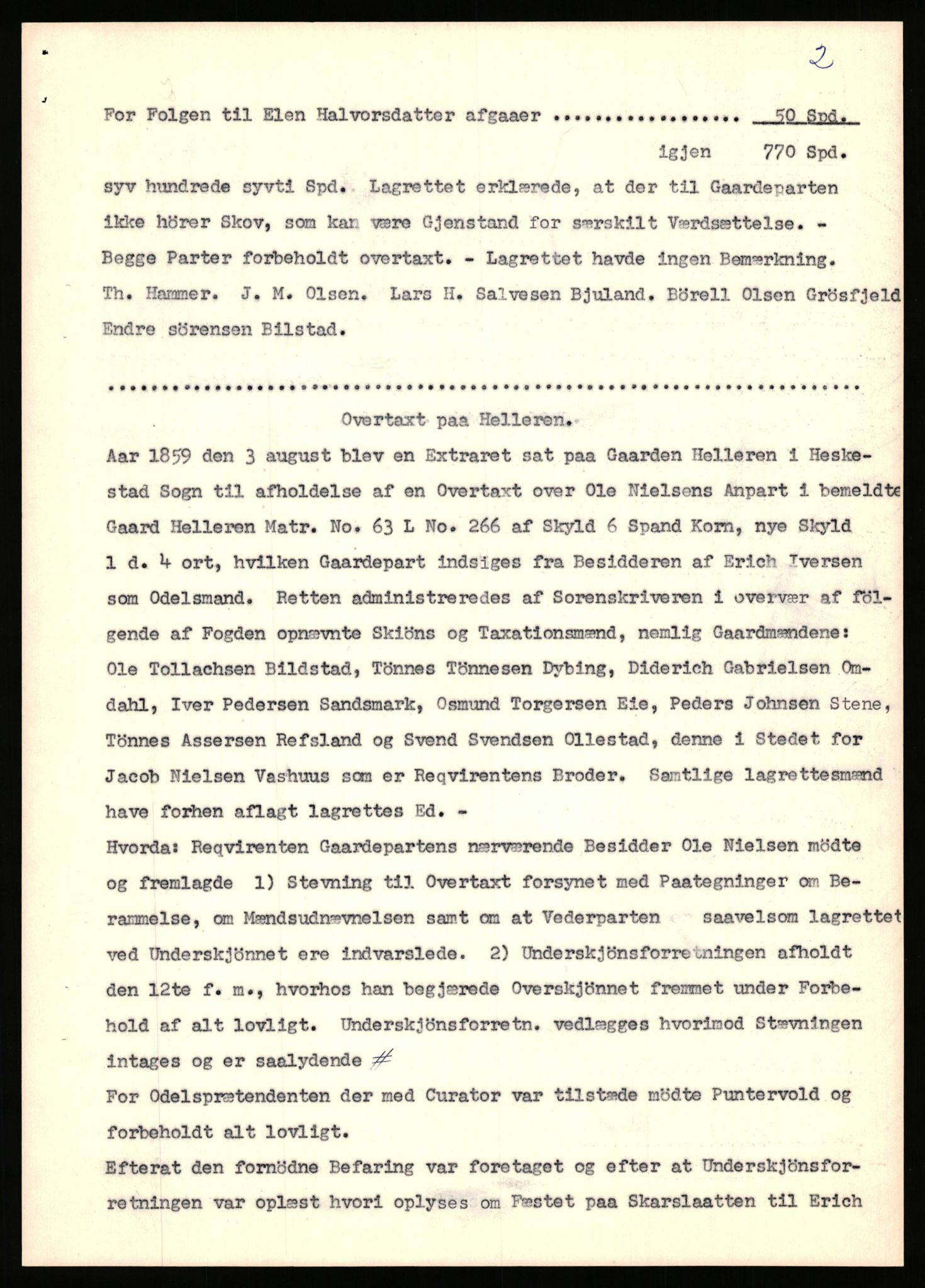 Statsarkivet i Stavanger, SAST/A-101971/03/Y/Yj/L0035: Avskrifter sortert etter gårdsnavn: Helleland - Hersdal, 1750-1930, p. 13