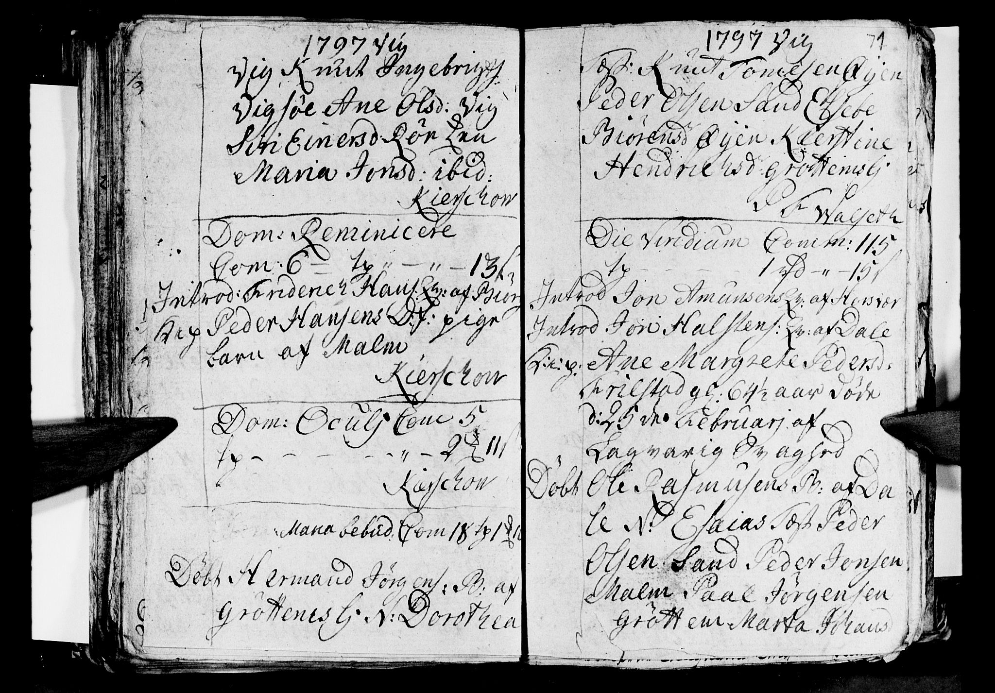 Ministerialprotokoller, klokkerbøker og fødselsregistre - Nordland, AV/SAT-A-1459/812/L0184: Parish register (copy) no. 812C02, 1793-1809, p. 71